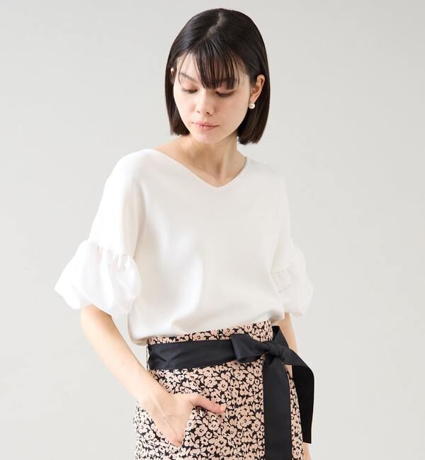 TIARA「バルーンスリーブニット」|ニット・セーター|ホワイト