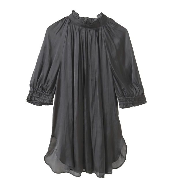 TIARA「《定番》2wayフリルショートスリーブブラウス」|シャツ・ブラウス|ブラック