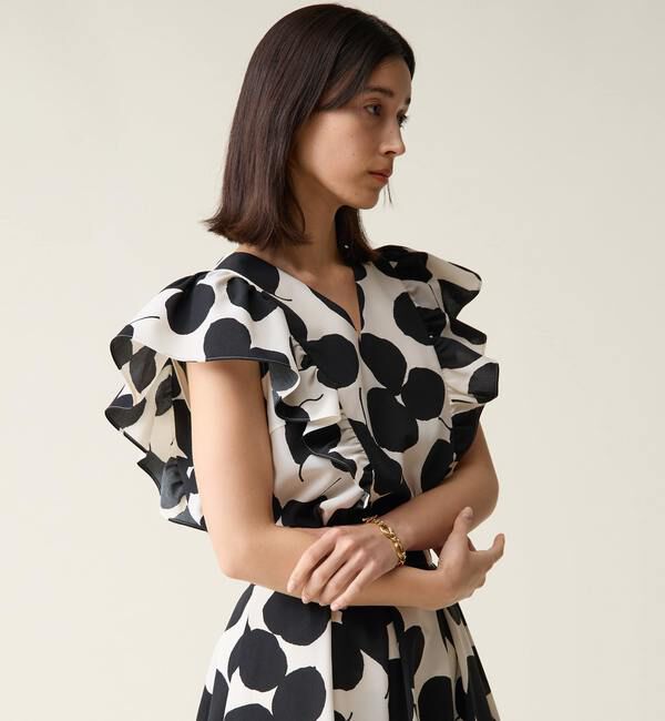 TIARA「リーフドットプリントブラウス（セットアップ可）」|シャツ・ブラウス|