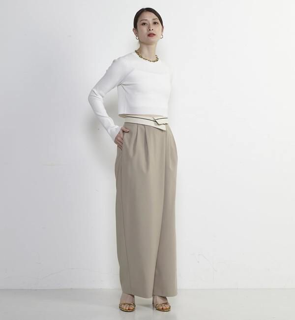 Soffitto「Soffitto刺繍入りクロップドニット」|ニット・セーター|