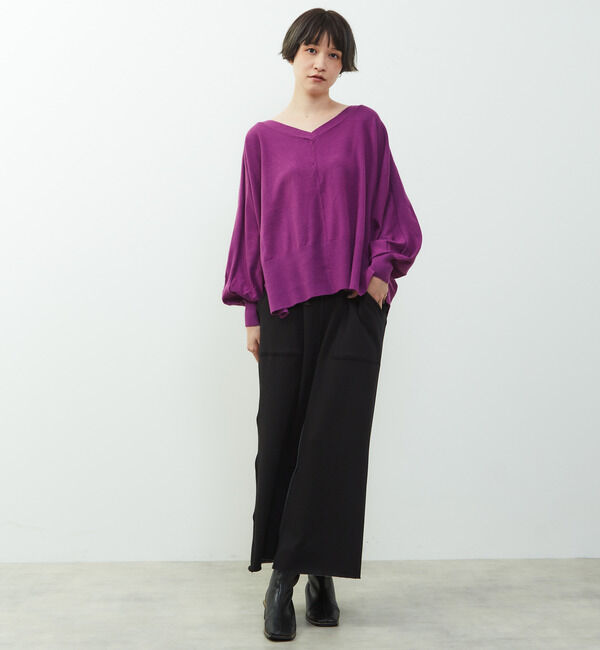 SOFFITTO「【nota della mano sinistra（ノータ デラ マノ シニストラ）】ポケット付スリットロングスカート」|スカート|