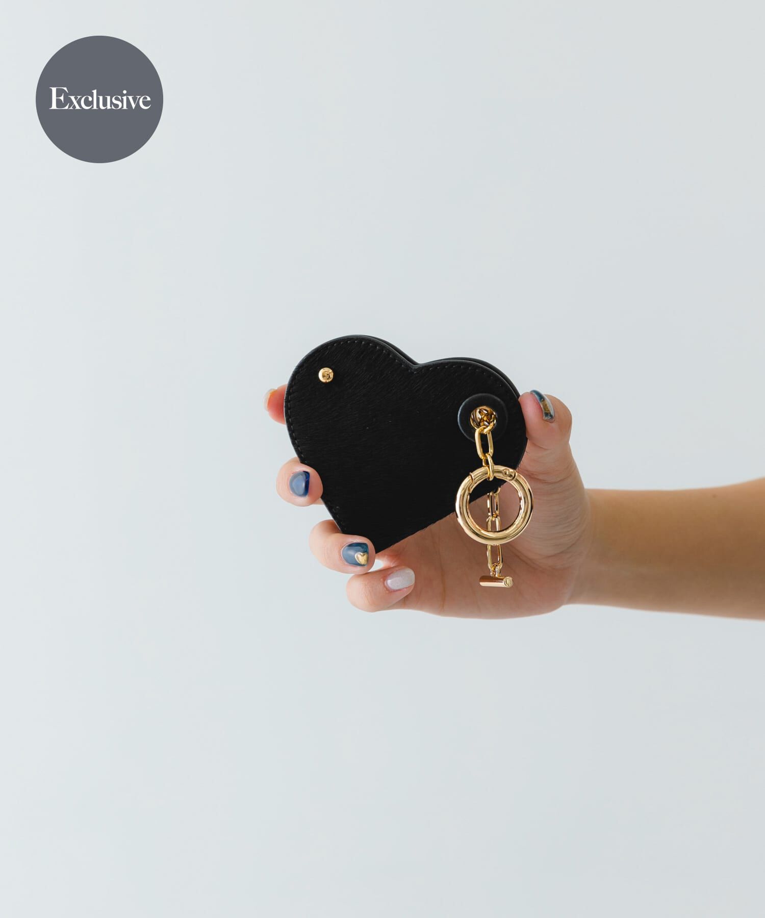 RODE SKO「『別注』Hashibami&times;RODESKO　カウヘアハートキーチャーム」|キーケース|ブラック