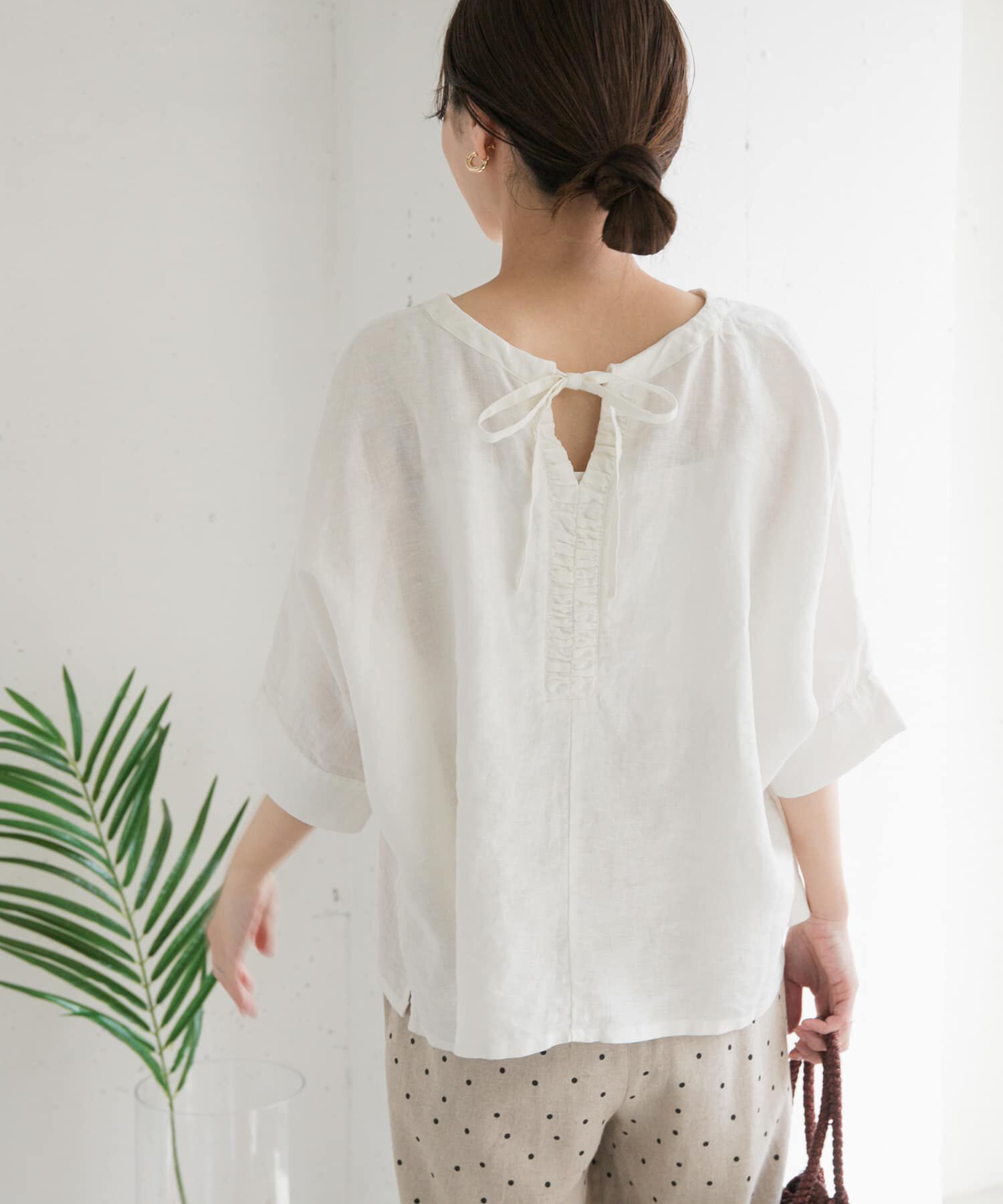 URBAN RESEARCH DOORS「リネン2WAYブラウス」|シャツ・ブラウス|