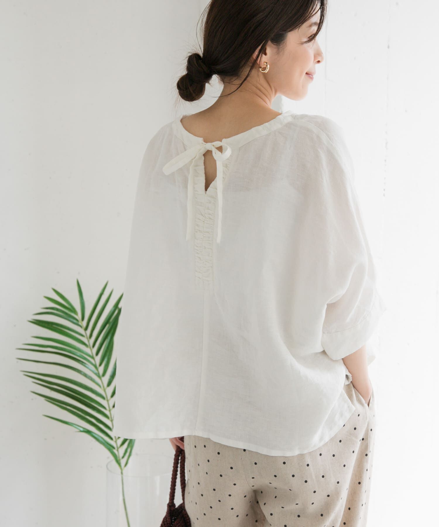 URBAN RESEARCH DOORS「リネン2WAYブラウス」|シャツ・ブラウス|