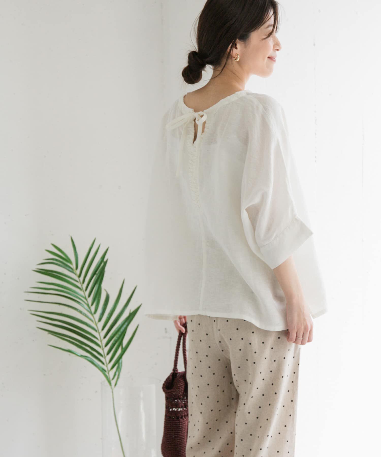 URBAN RESEARCH DOORS「リネン2WAYブラウス」|シャツ・ブラウス|