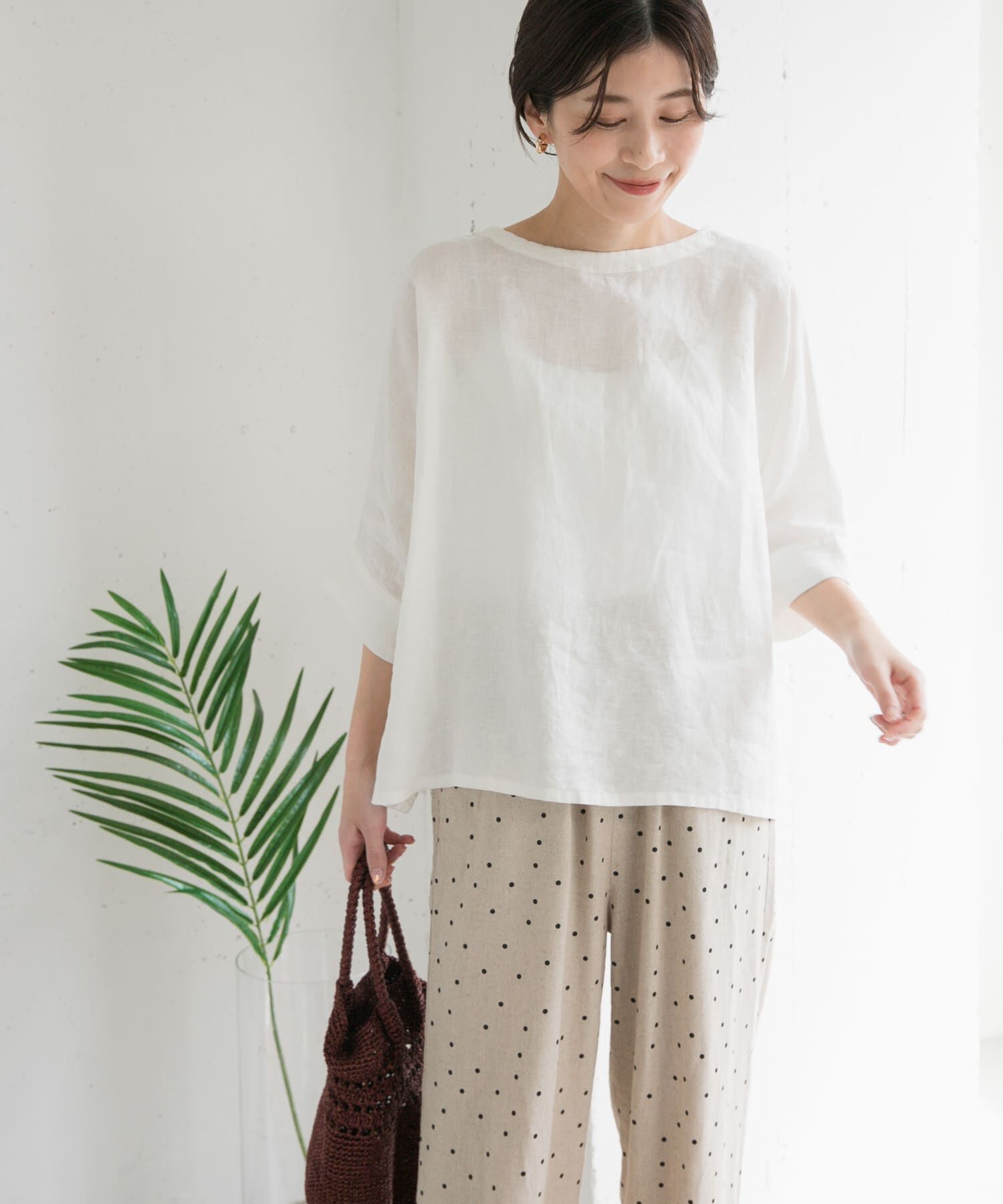 URBAN RESEARCH DOORS「リネン2WAYブラウス」|シャツ・ブラウス|