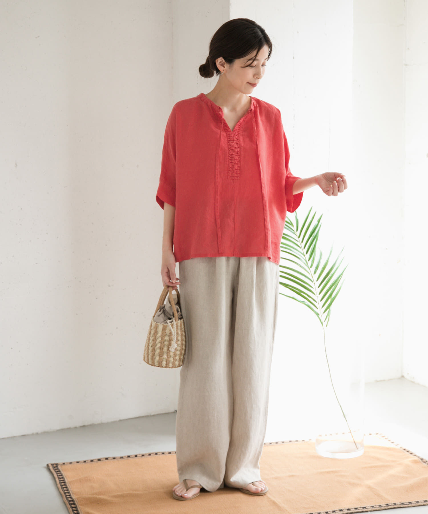 URBAN RESEARCH DOORS「リネン2WAYブラウス」|シャツ・ブラウス|