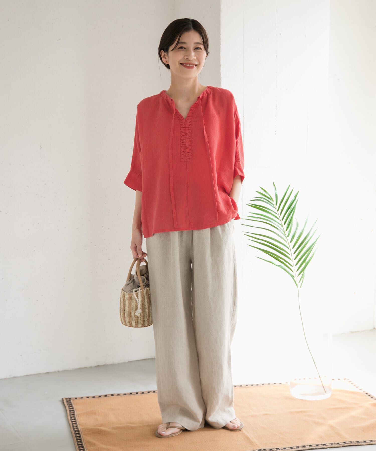 URBAN RESEARCH DOORS「リネン2WAYブラウス」|シャツ・ブラウス|