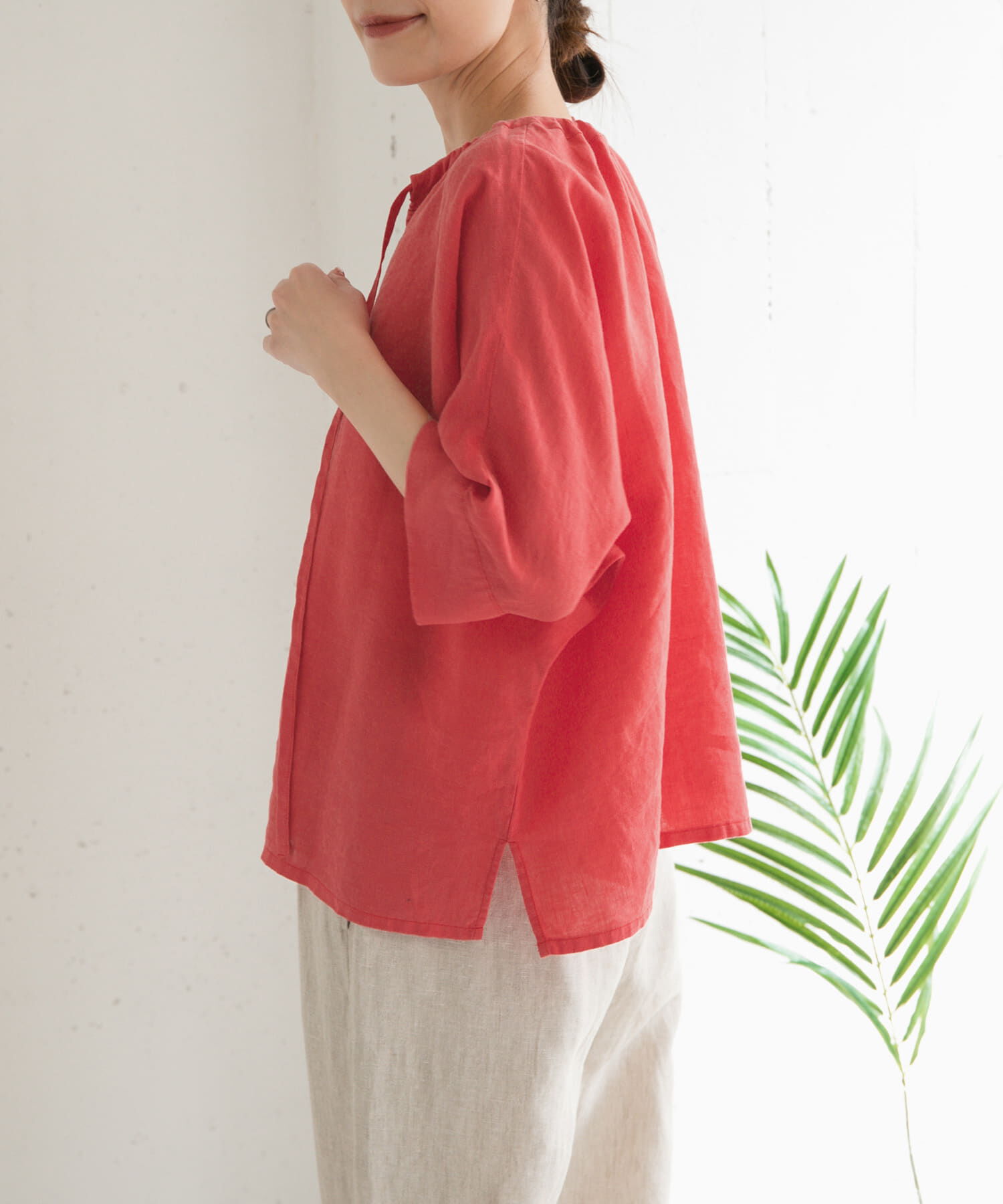 URBAN RESEARCH DOORS「リネン2WAYブラウス」|シャツ・ブラウス|