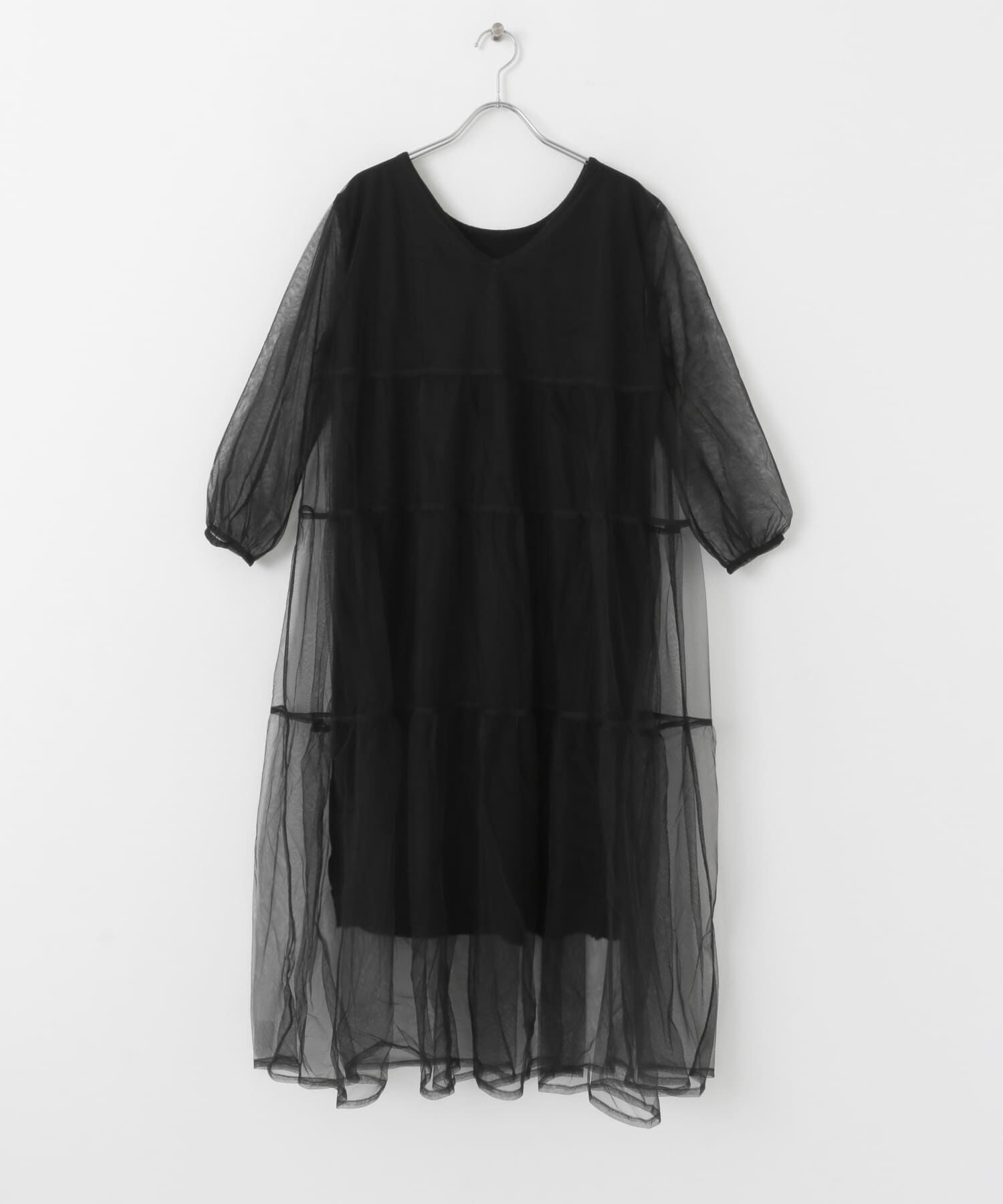 URBAN RESEARCH ROSSO「TORRAZZO DONNA　ニット&times;オーガンジーリバーシブルワンピース」|ワンピース|