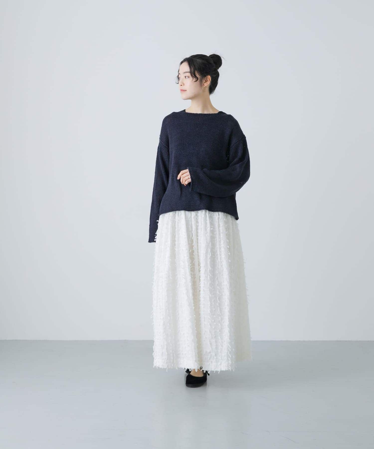 かぐれ「フリンジカットジャガードスカート」|スカート|