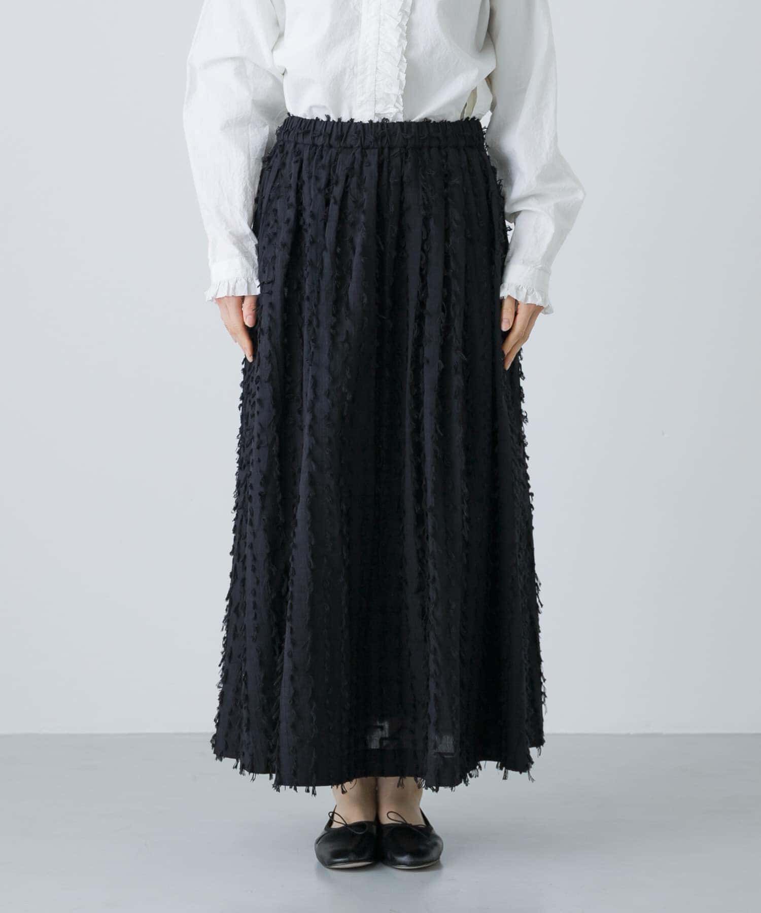 かぐれ「フリンジカットジャガードスカート」|スカート|
