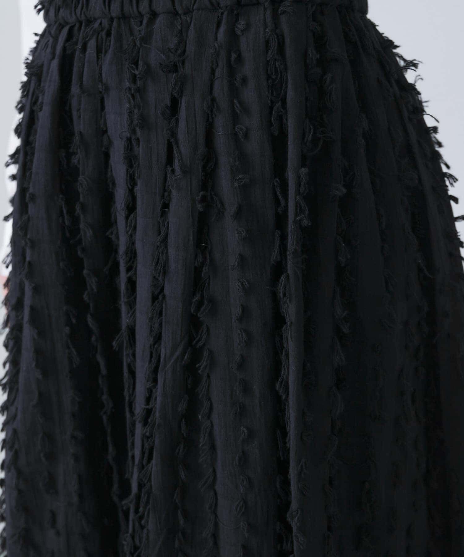 かぐれ「フリンジカットジャガードスカート」|スカート|