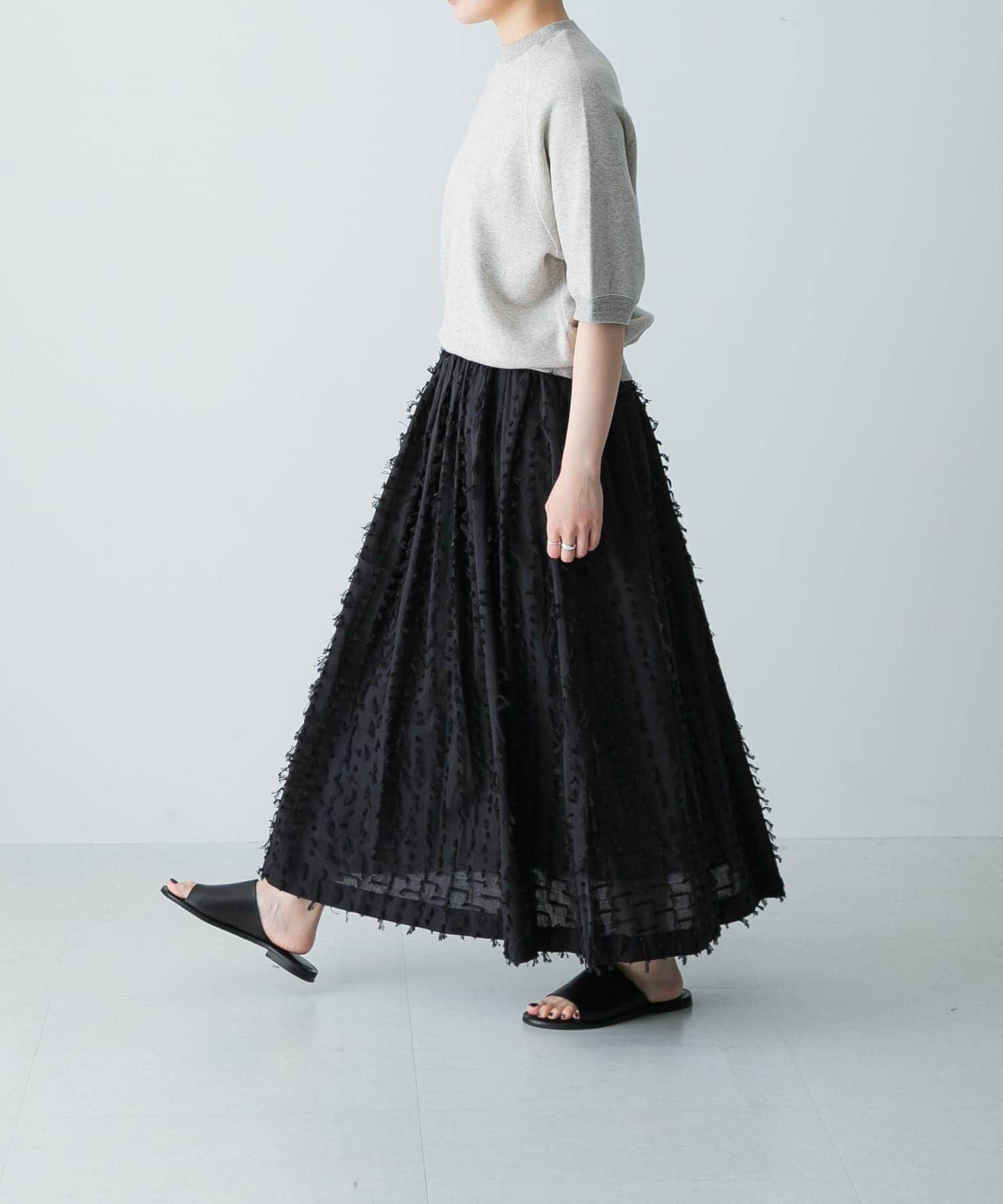 かぐれ「フリンジカットジャガードスカート」|スカート|