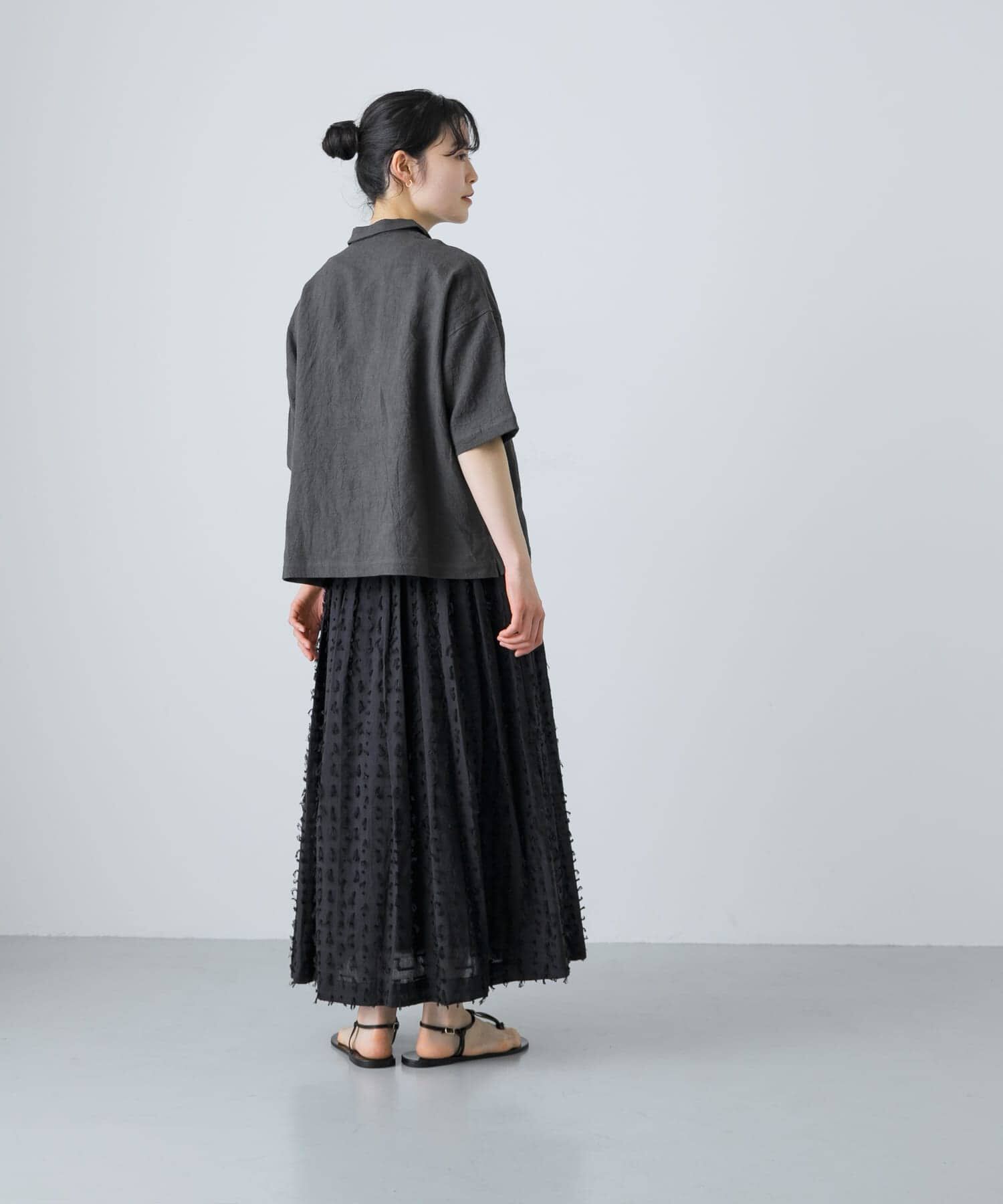 かぐれ「フリンジカットジャガードスカート」|スカート|