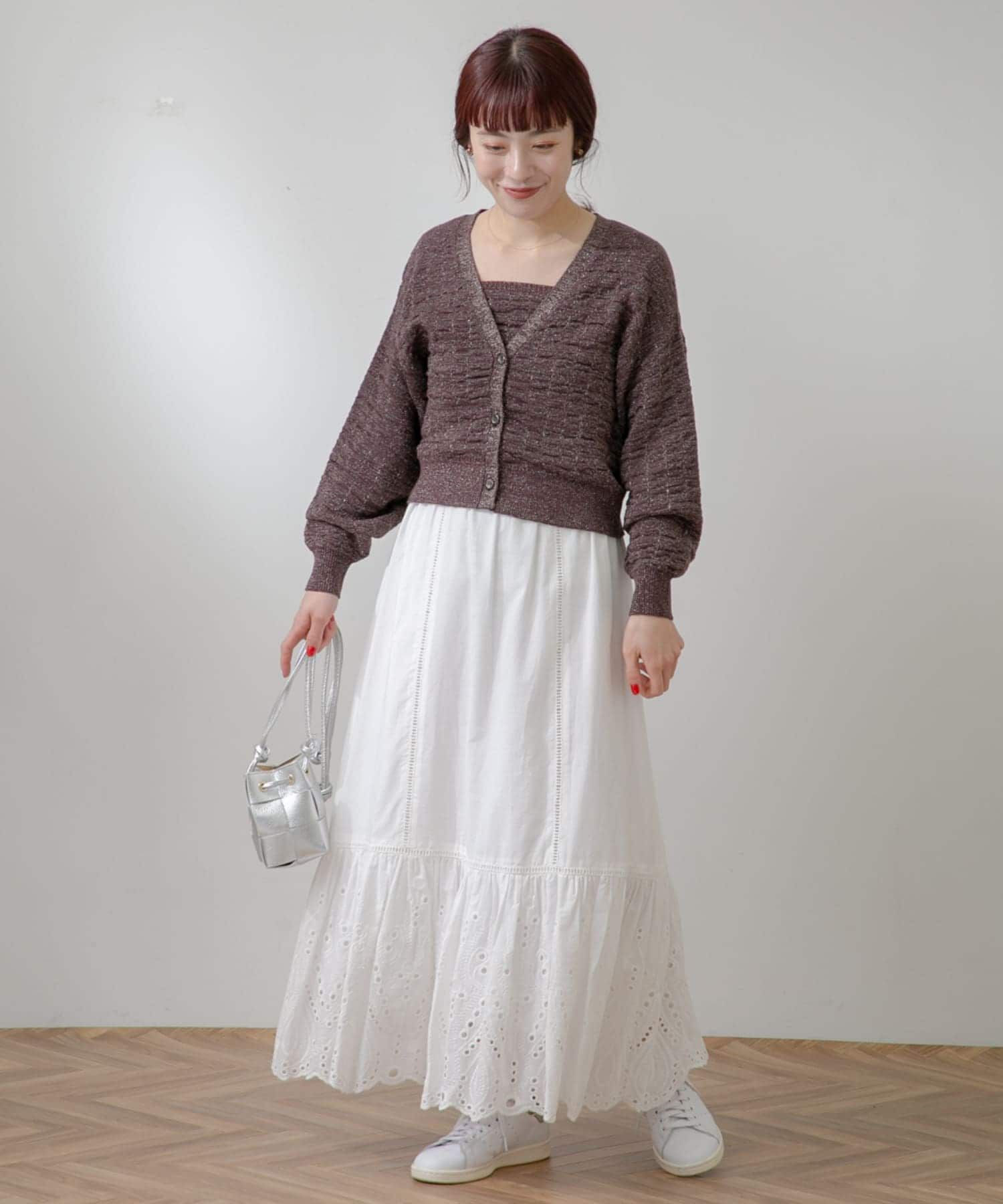 URBAN RESEARCH ROSSO「F by ROSSO　ラメニットビスチェ+カーディガン」|カーディガン|