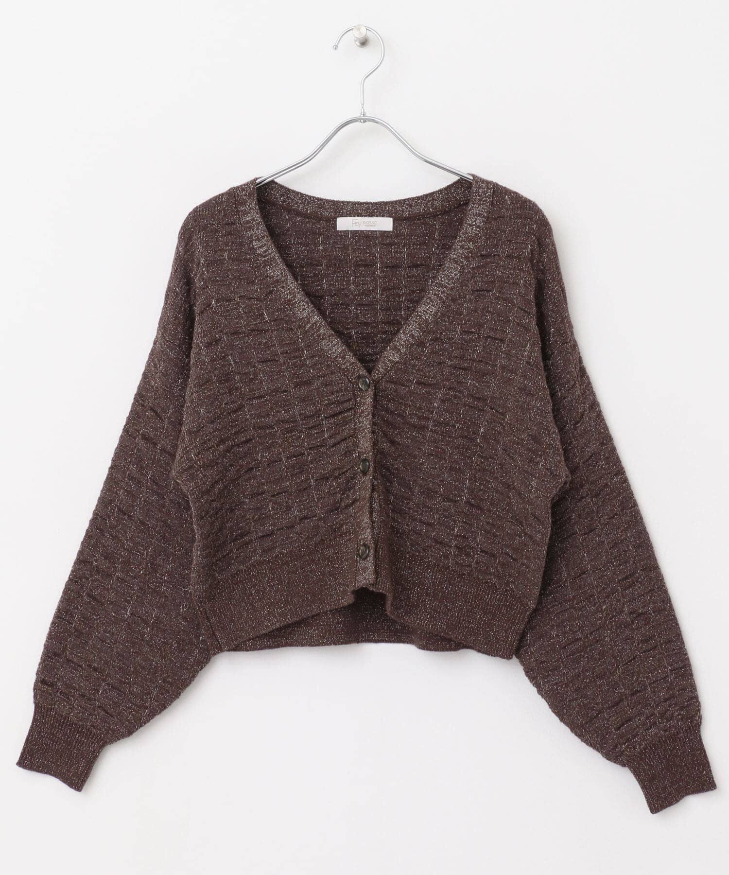 URBAN RESEARCH ROSSO「F by ROSSO　ラメニットビスチェ+カーディガン」|カーディガン|