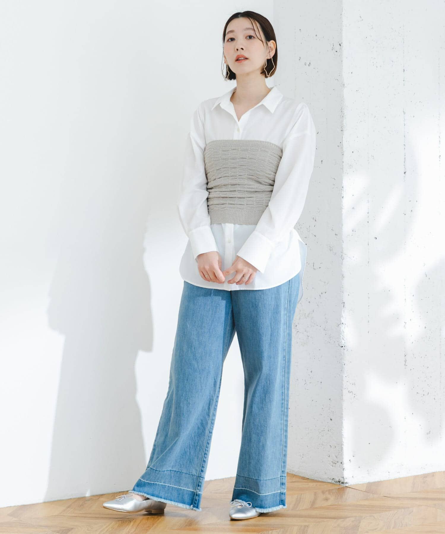 URBAN RESEARCH ROSSO「F by ROSSO　ラメニットビスチェ+カーディガン」|カーディガン|