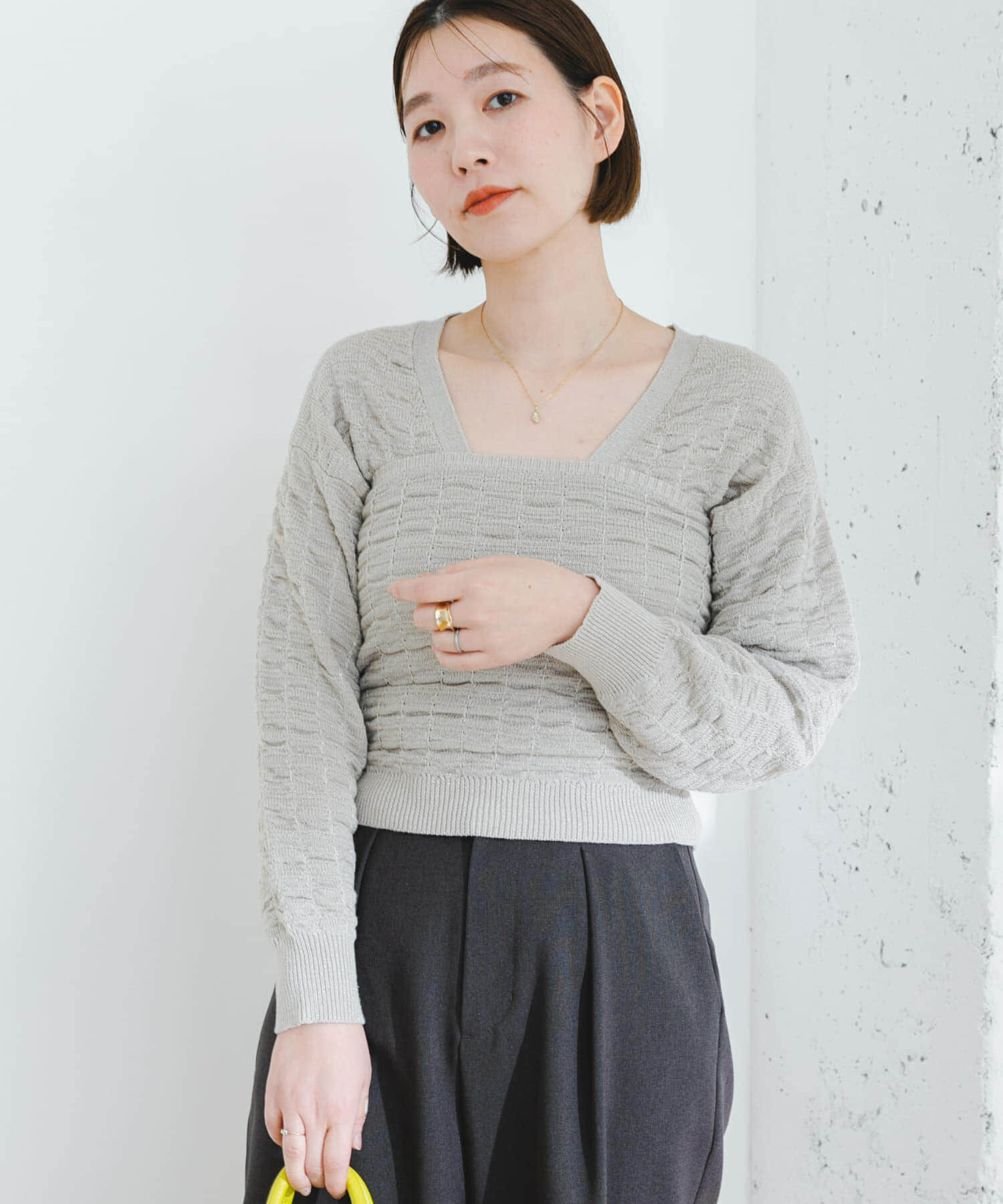 URBAN RESEARCH ROSSO「F by ROSSO　ラメニットビスチェ+カーディガン」|カーディガン|