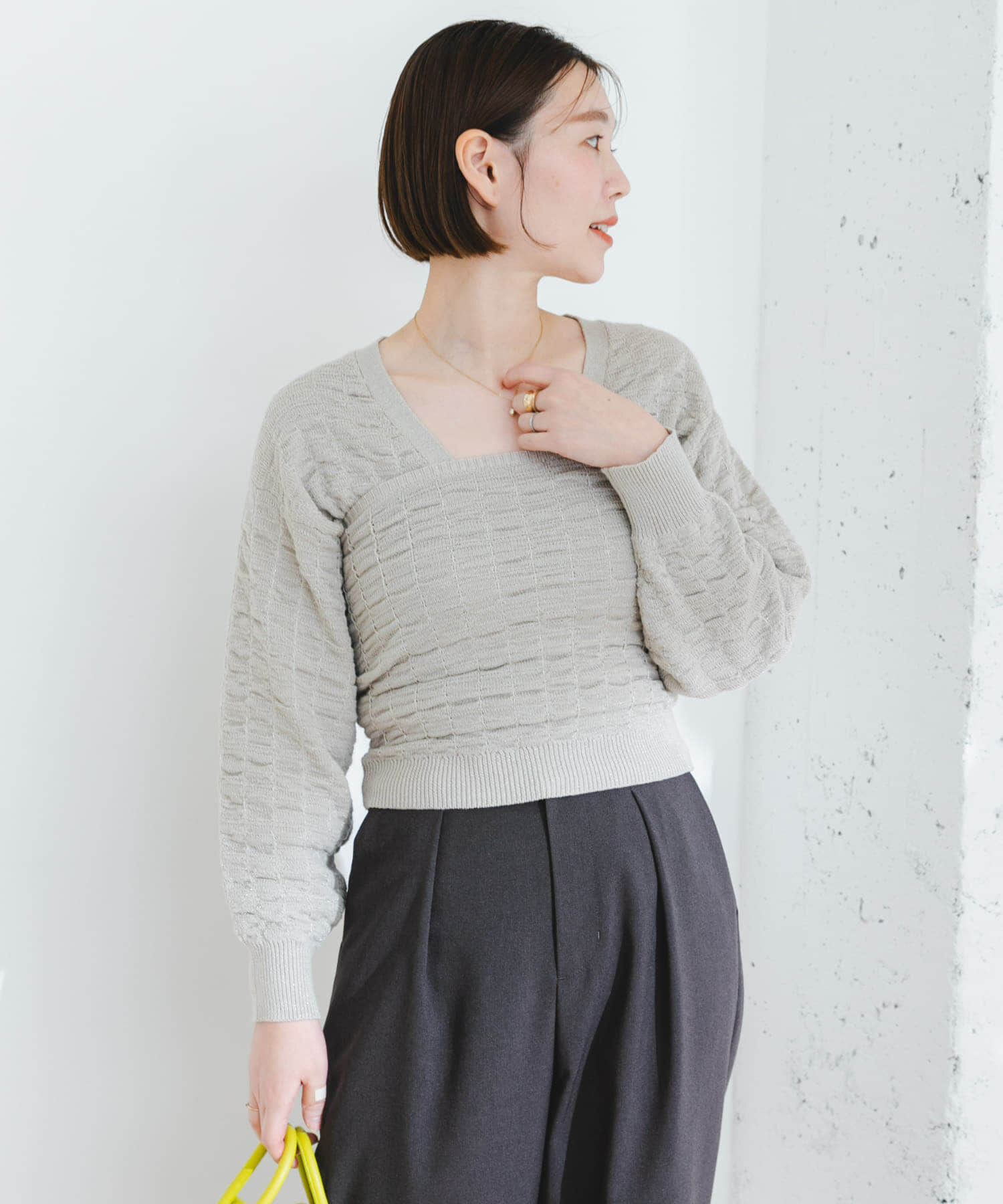 URBAN RESEARCH ROSSO「F by ROSSO　ラメニットビスチェ+カーディガン」|カーディガン|