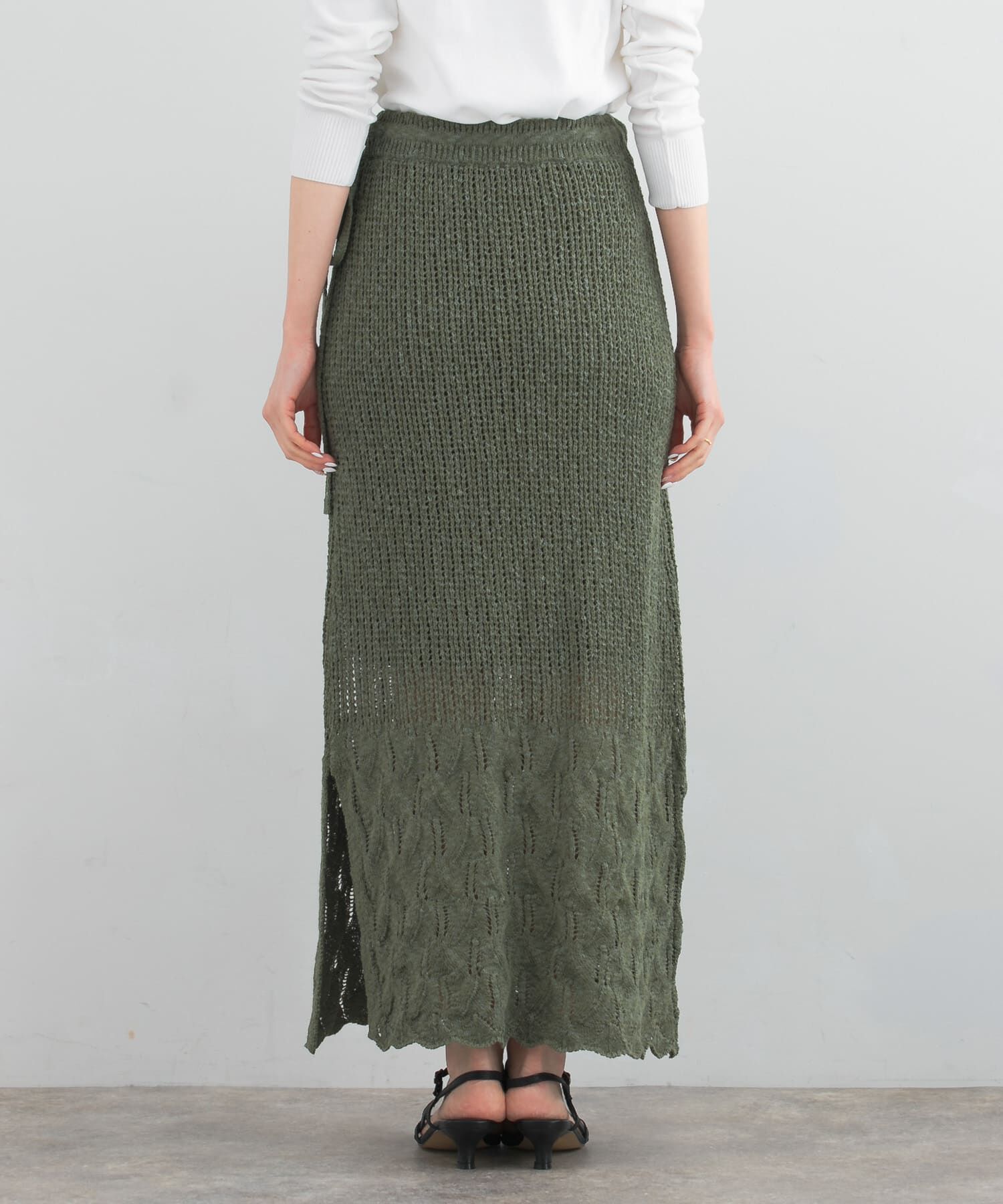 URBAN RESEARCH ROSSO「サイドスリットニットレーススカート」|スカート|