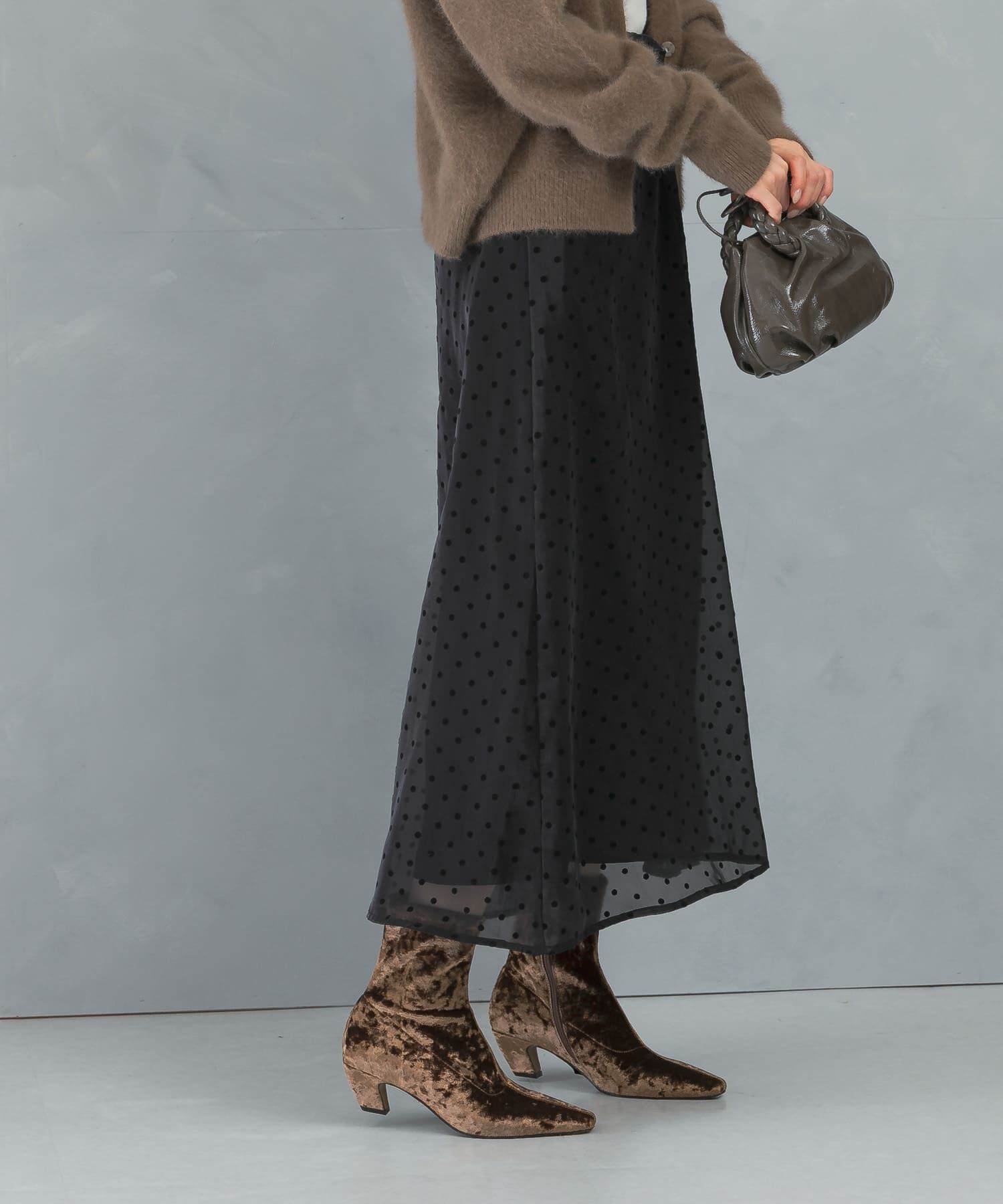 URBAN RESEARCH ROSSO「ドットフロッキーフレアスカート」|スカート|