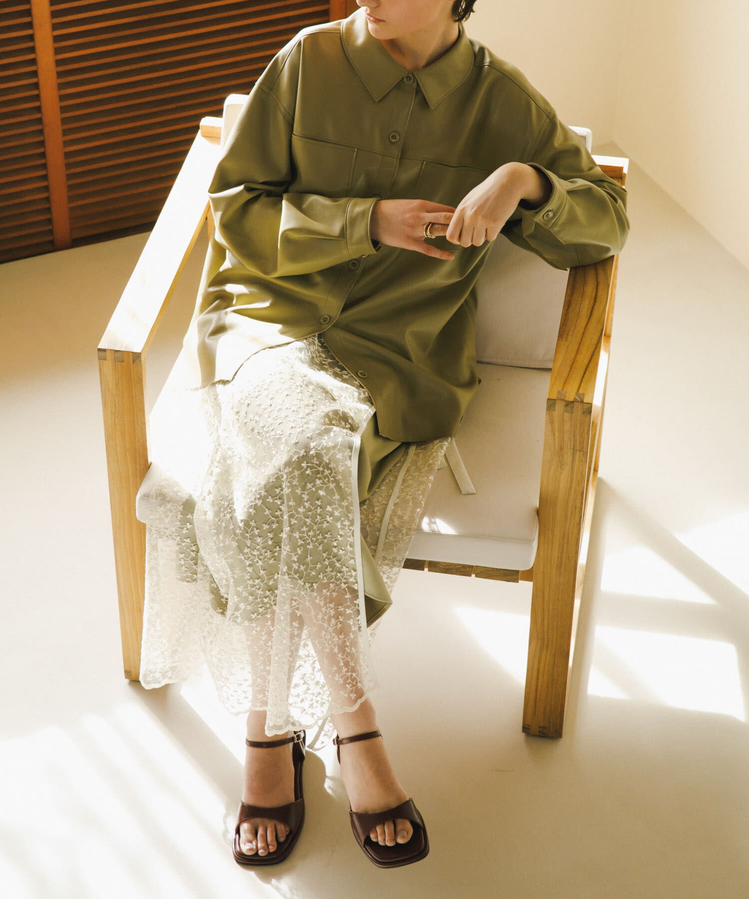 URBAN RESEARCH ROSSO「フラワースパンコールレーススカート」|スカート|