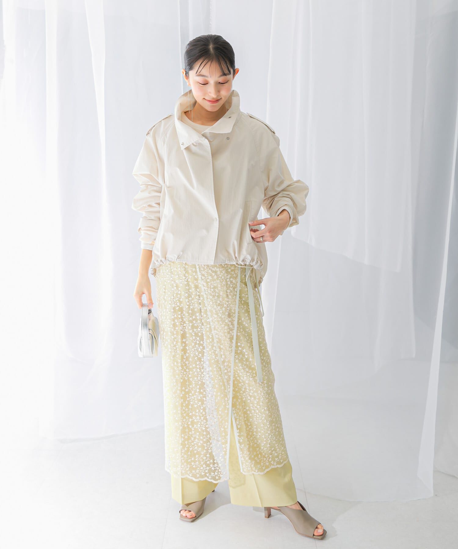 URBAN RESEARCH ROSSO「フラワースパンコールレーススカート」|スカート|