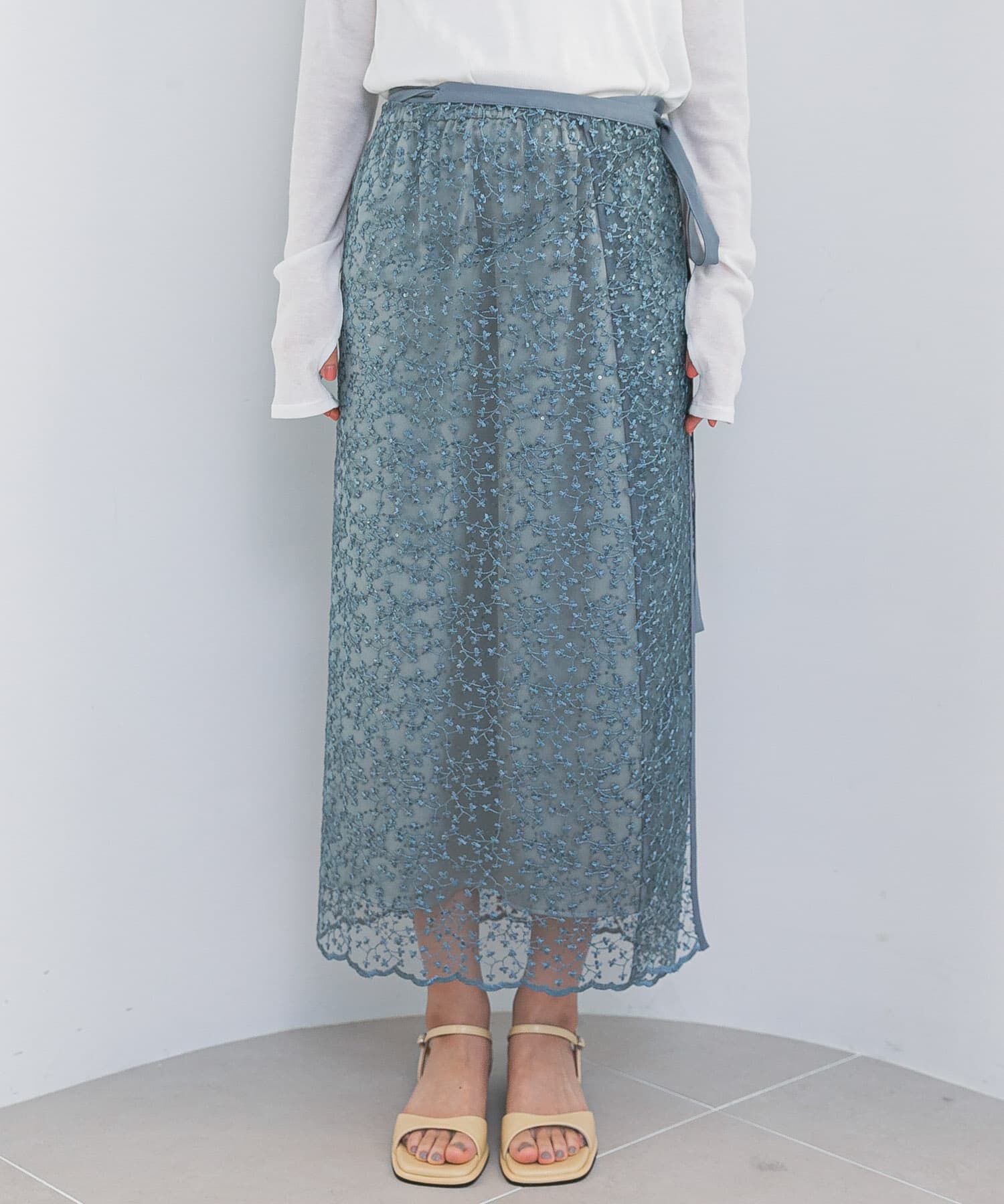 URBAN RESEARCH ROSSO「フラワースパンコールレーススカート」|スカート|