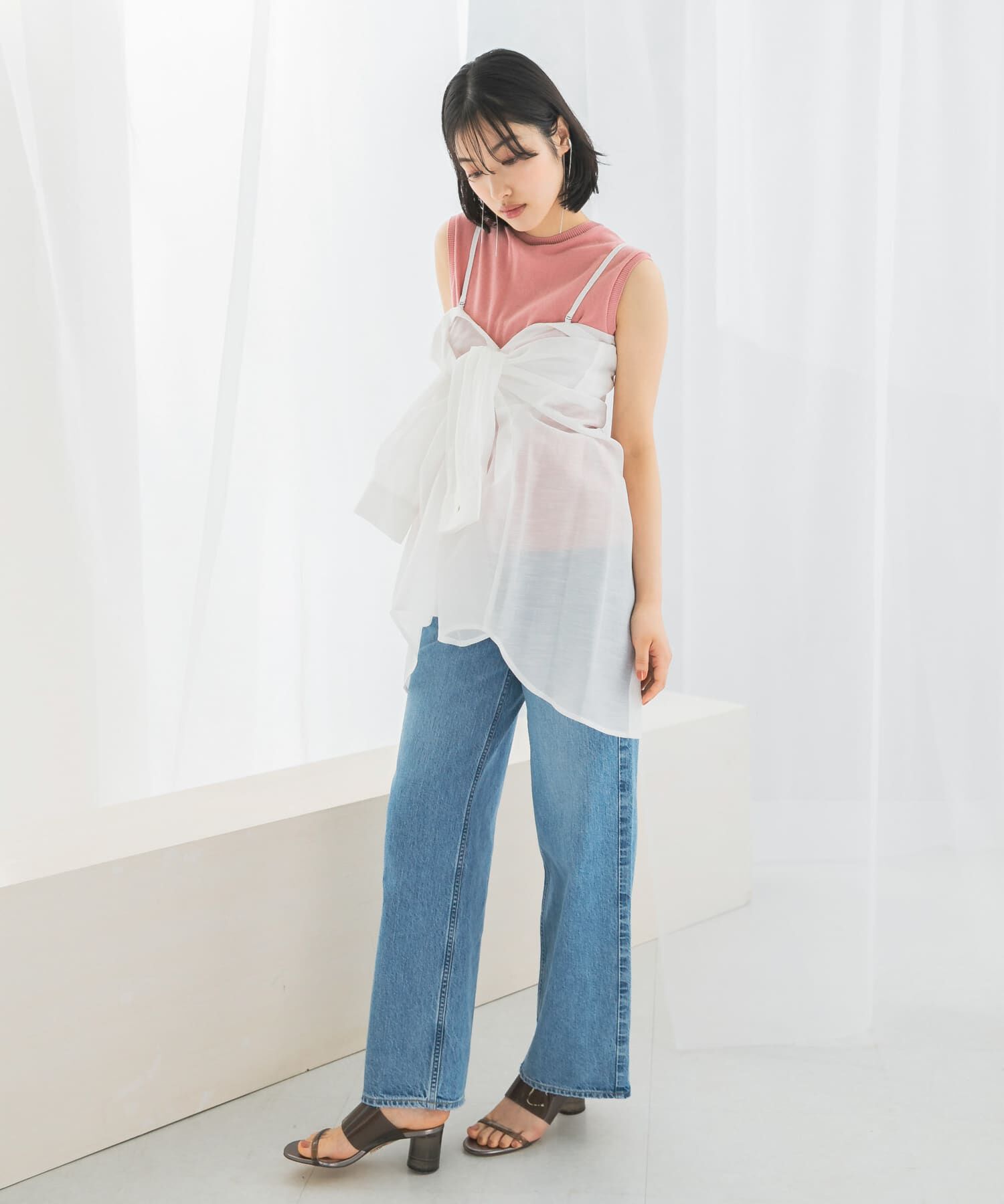 URBAN RESEARCH ROSSO「リネンタッチイージーケアオーバーシャツ」|シャツ・ブラウス|