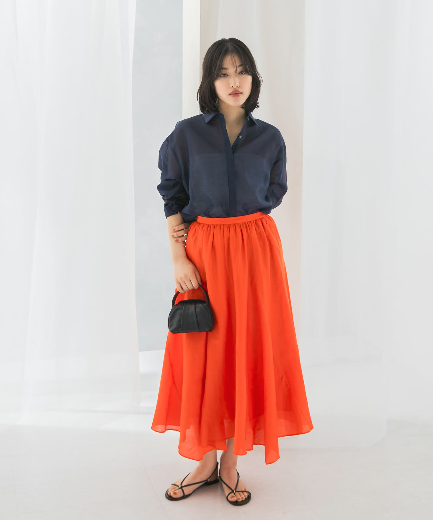 URBAN RESEARCH ROSSO「リネンタッチイージーケアオーバーシャツ」|シャツ・ブラウス|