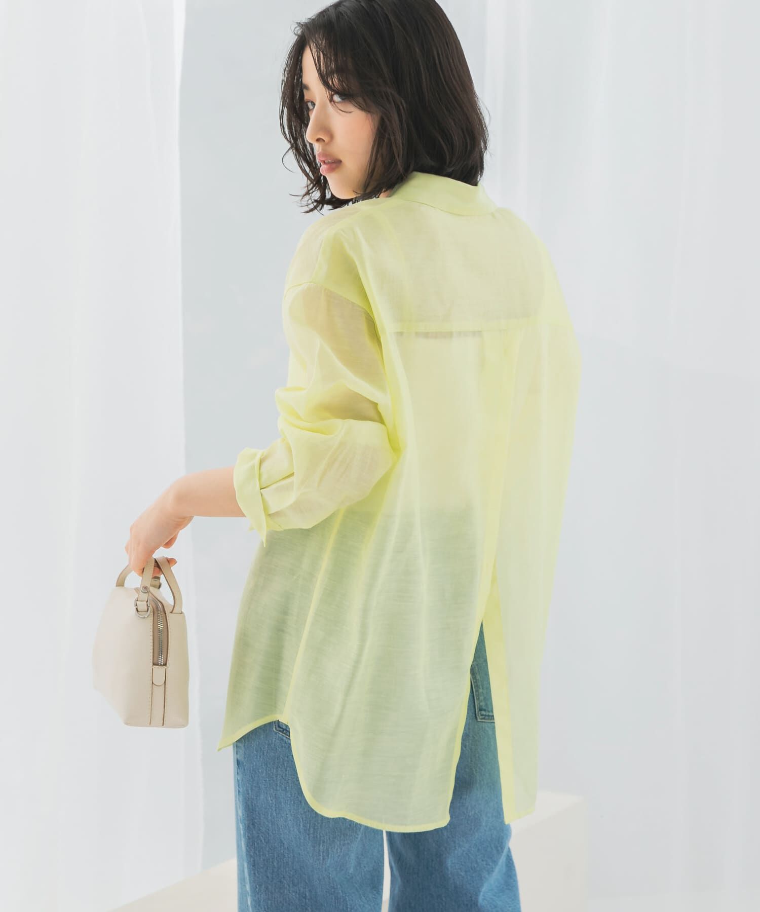 URBAN RESEARCH ROSSO「リネンタッチイージーケアオーバーシャツ」|シャツ・ブラウス|