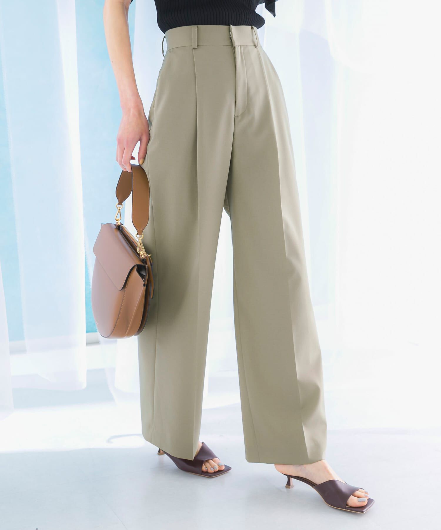 URBAN RESEARCH ROSSO「防シワハイウエストワイドスラックス」|その他|