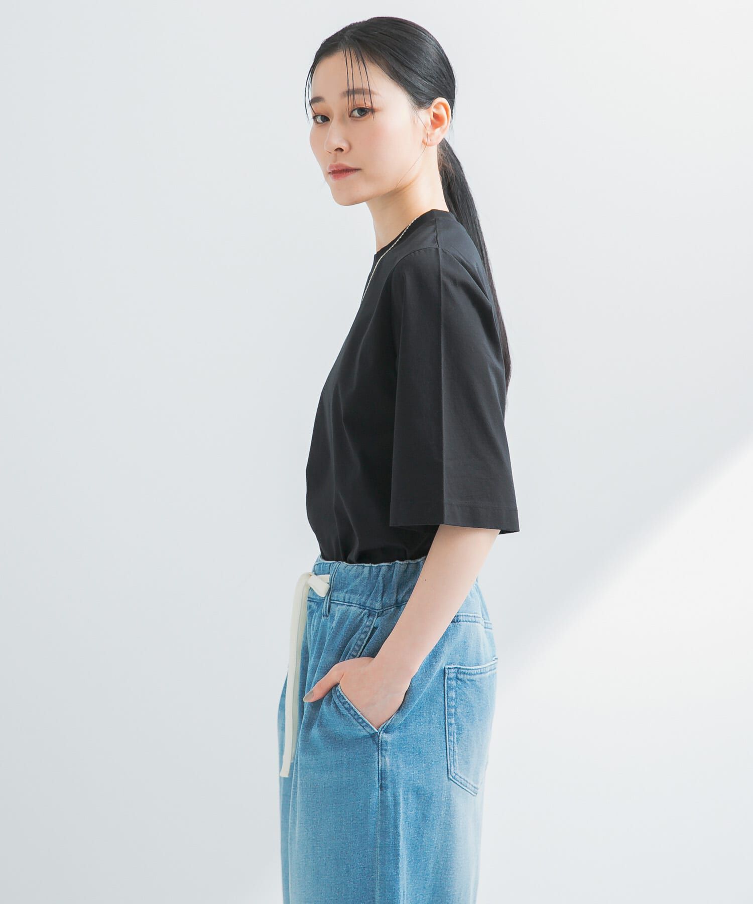 URBAN RESEARCH「スーピマコットンハーフスリーブカットソー」|Tシャツ・カットソー|