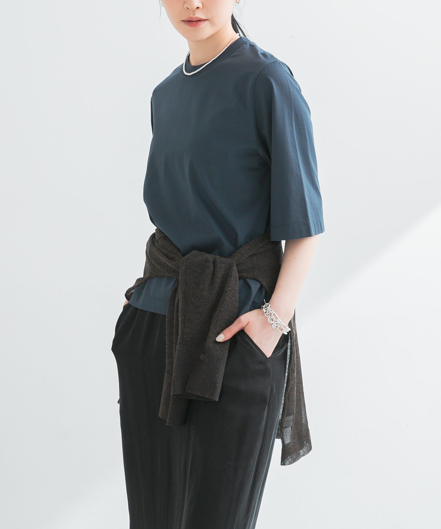 URBAN RESEARCH「スーピマコットンハーフスリーブカットソー」|Tシャツ・カットソー|