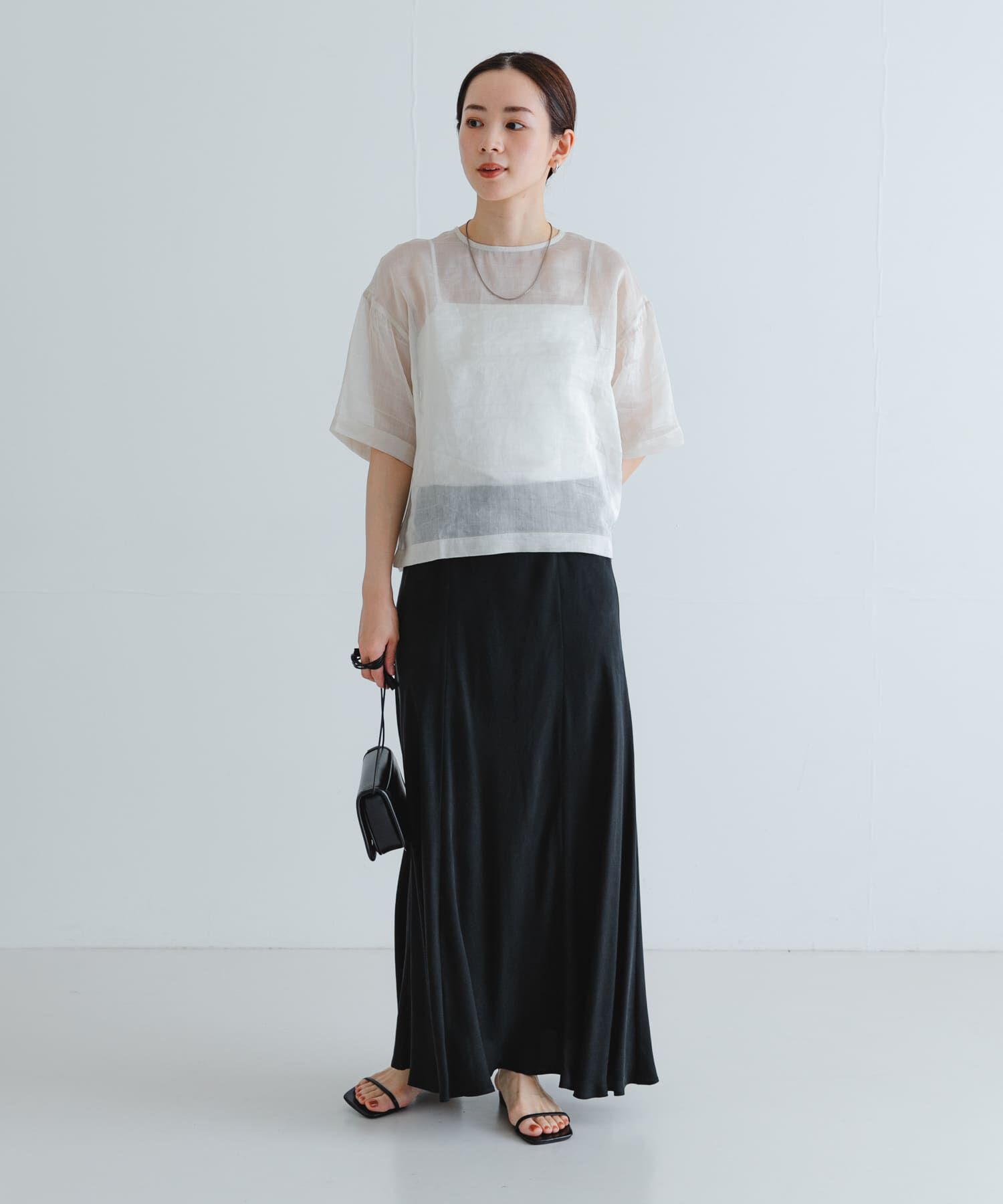 URBAN RESEARCH「シルクブレンドシアーブラウス」|シャツ・ブラウス|