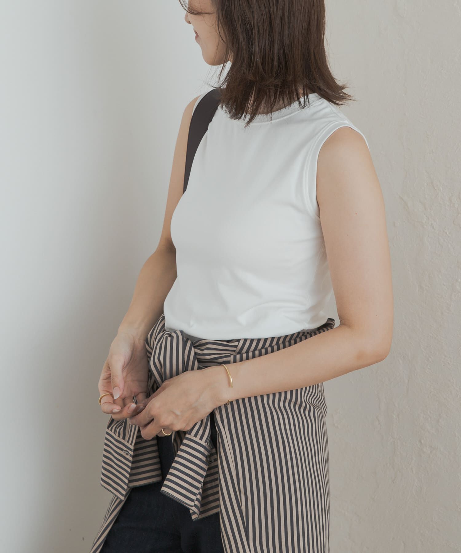 URBAN RESEARCH DOORS「クリアフライスノースリーブプルオーバー」|Tシャツ・カットソー|