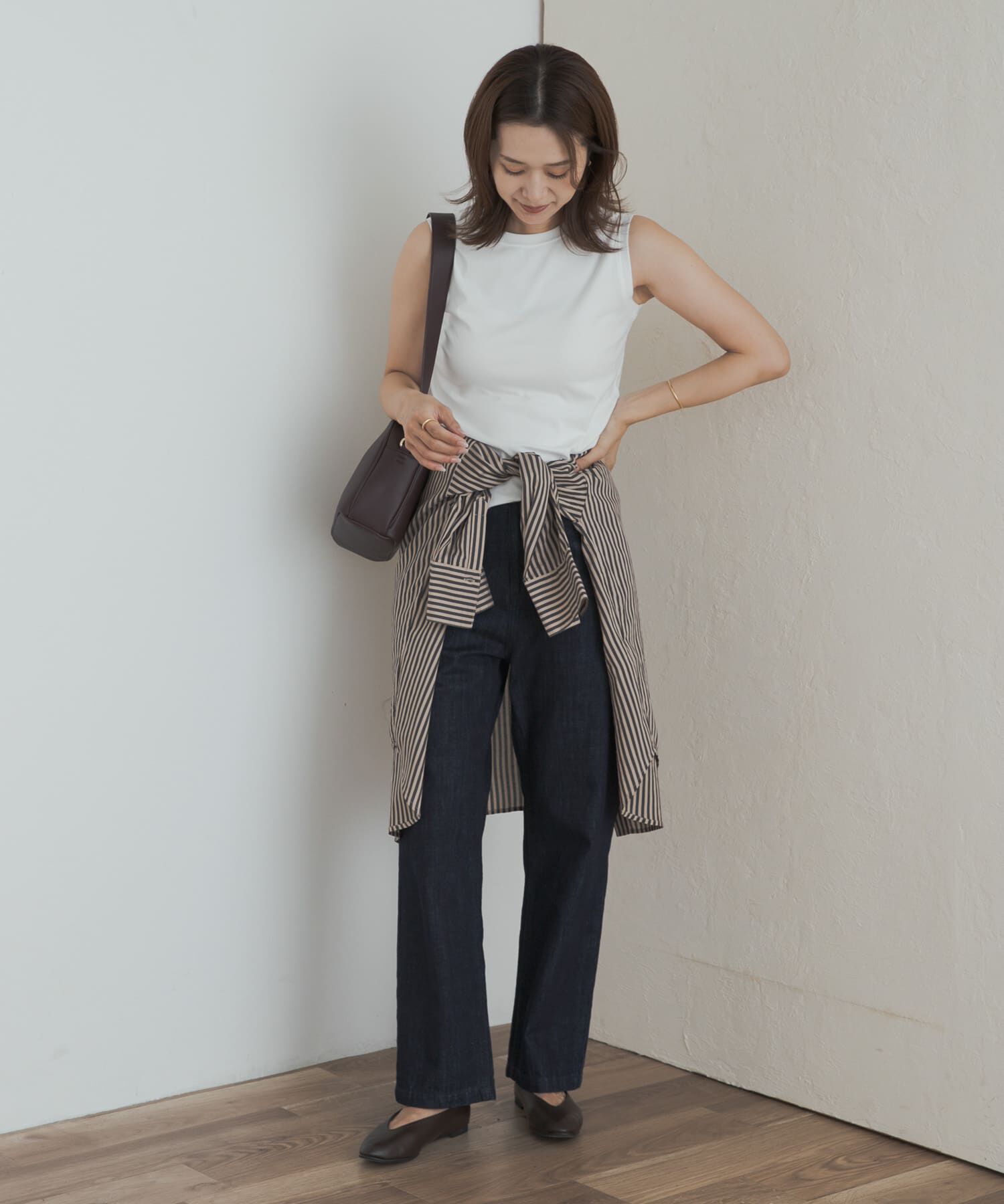 URBAN RESEARCH DOORS「クリアフライスノースリーブプルオーバー」|Tシャツ・カットソー|