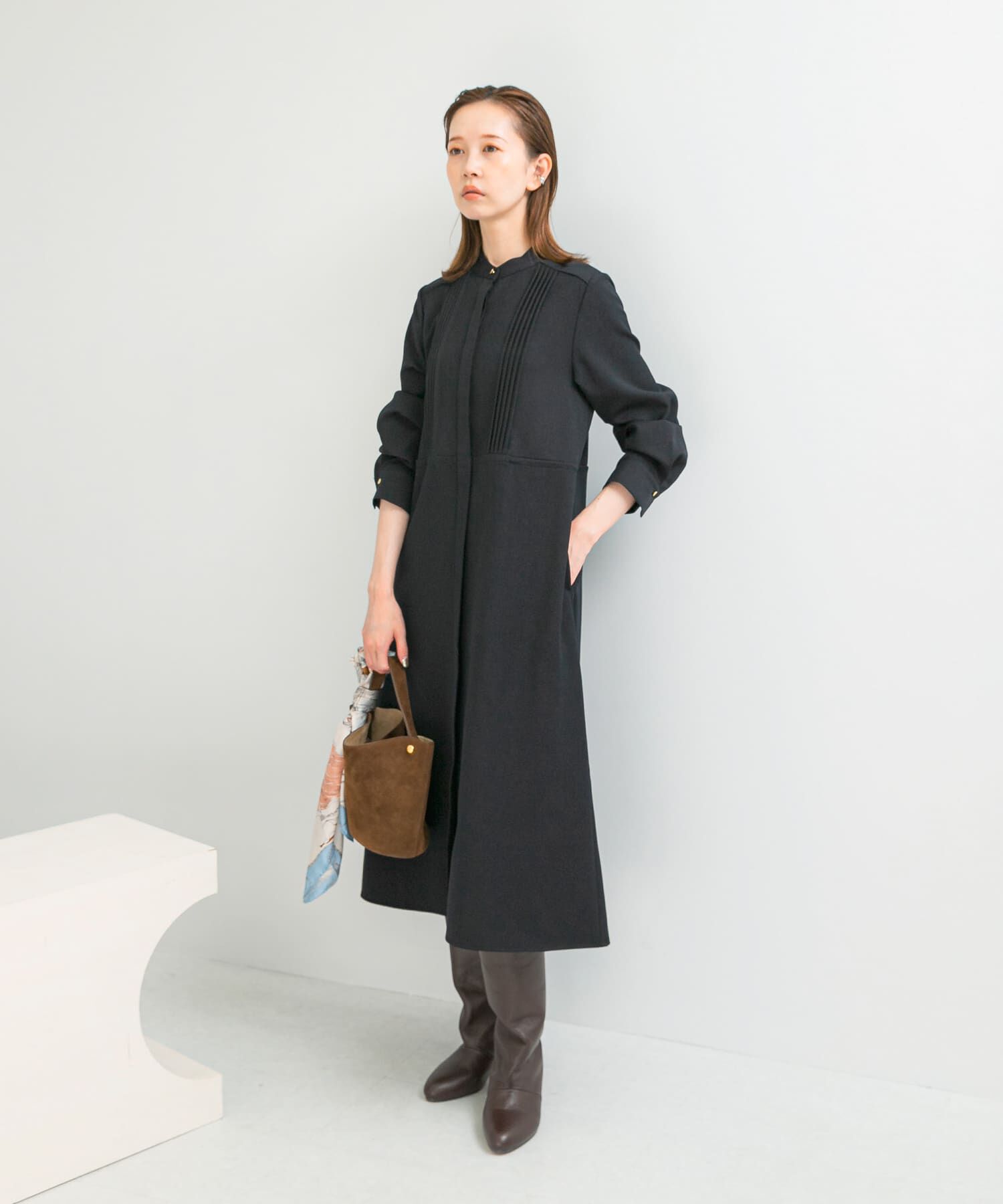 URBAN RESEARCH ROSSO「ピンタックストレートワンピース」|ワンピース|