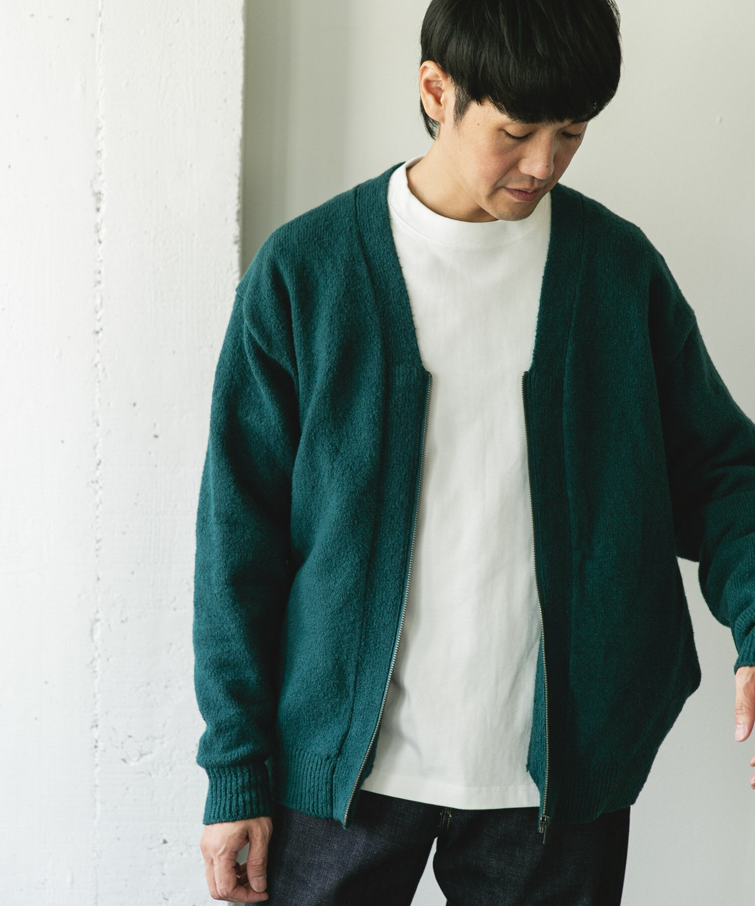 URBAN RESEARCH DOORS「AIR FIT Vネックカーディガン」|カーディガン|