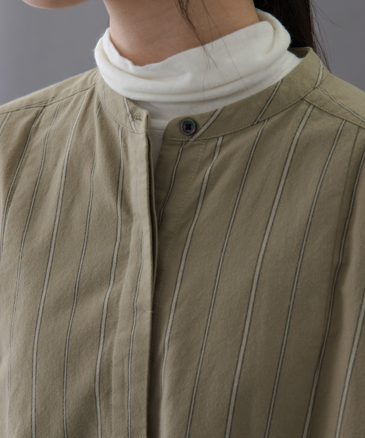 URBAN RESEARCH DOORS「FORK&SPOON　ベア天竺タートルネックカットソー」|Tシャツ・カットソー|オフホワイト