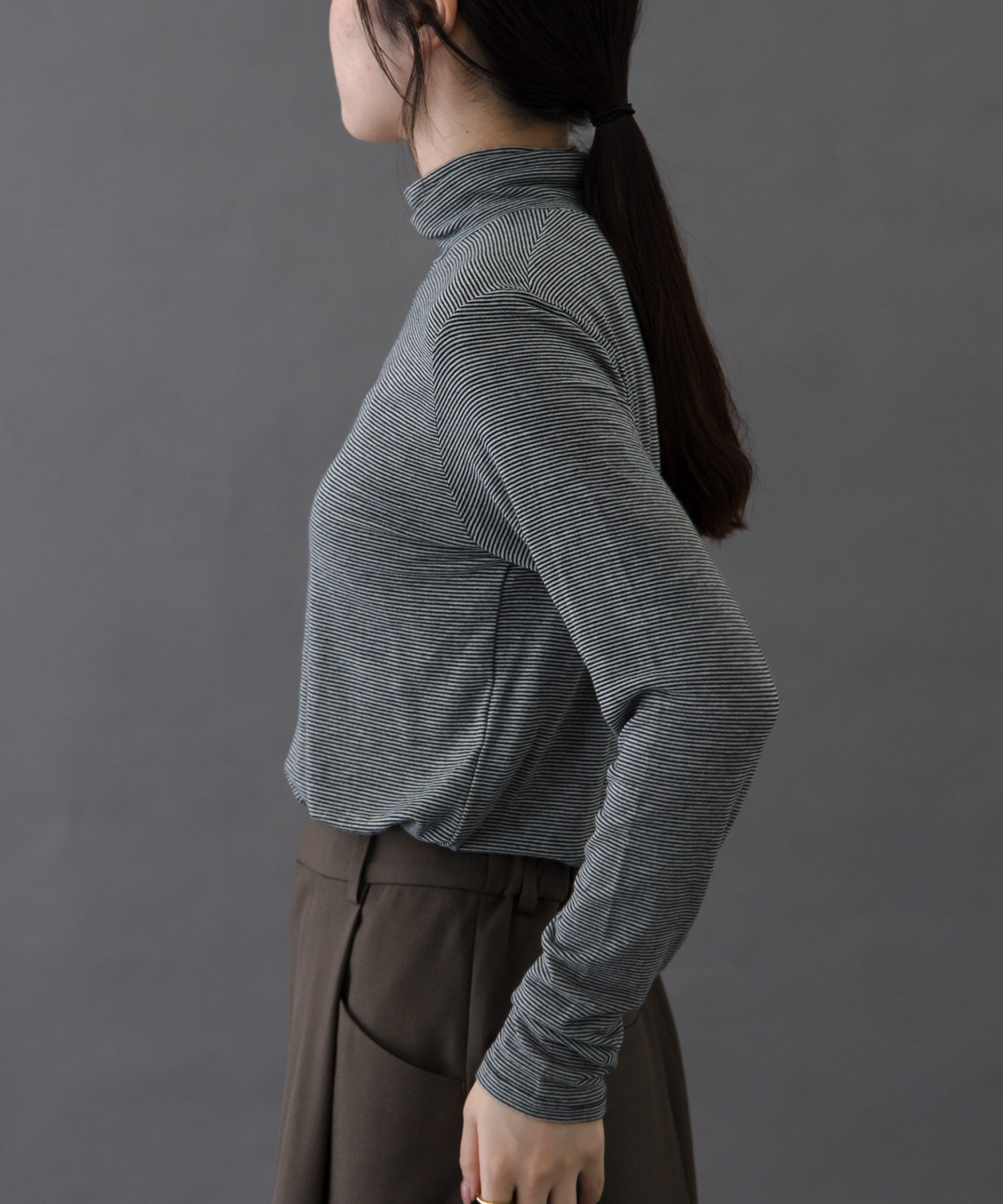 URBAN RESEARCH DOORS「FORK&SPOON　ベア天竺タートルネックカットソー」|Tシャツ・カットソー|