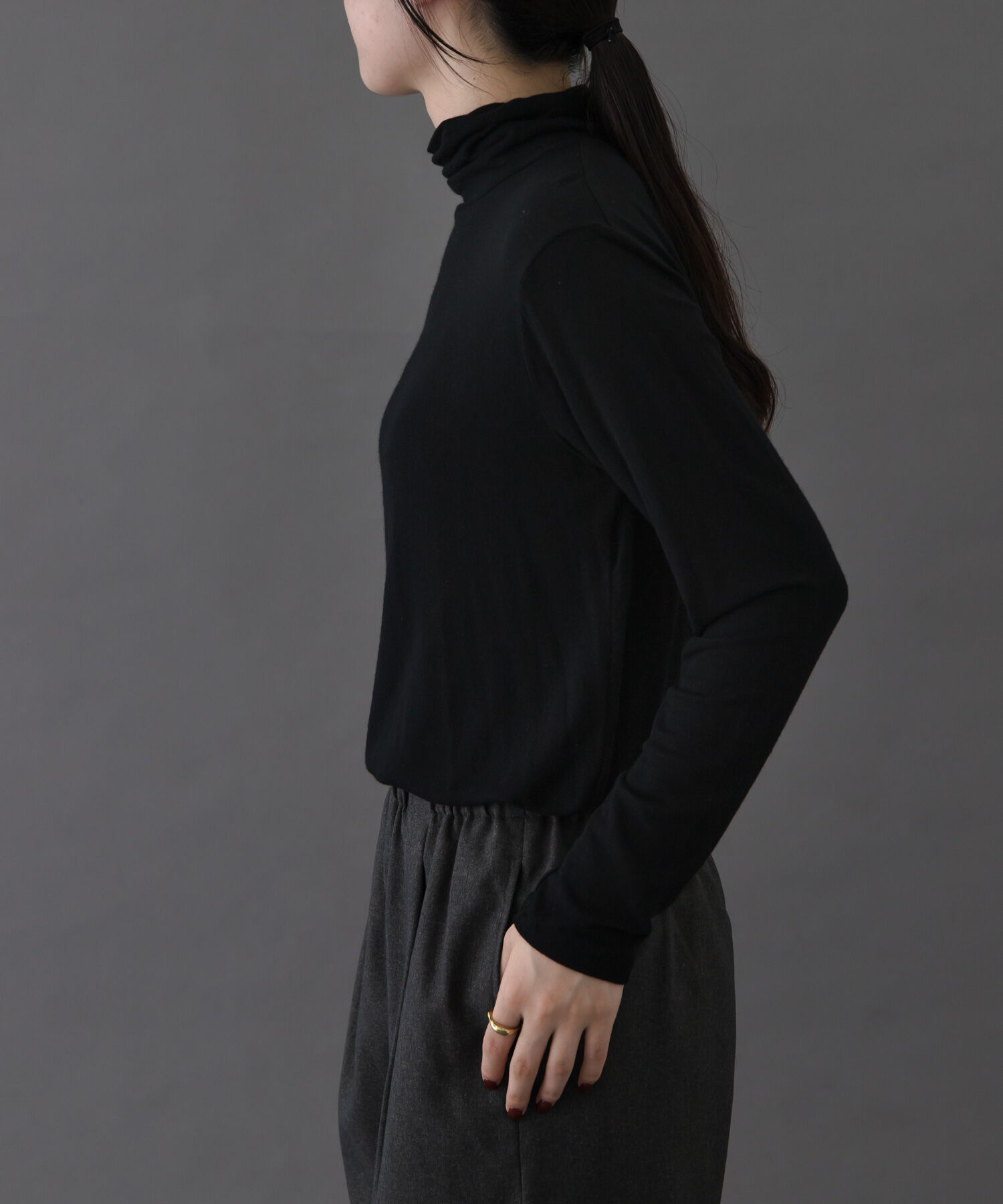 URBAN RESEARCH DOORS「FORK&SPOON　ベア天竺タートルネックカットソー」|Tシャツ・カットソー|