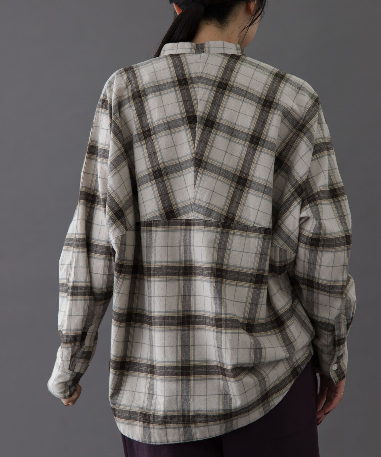 URBAN RESEARCH DOORS「FORK&SPOON　ブラッシュドチェックシャツ」|シャツ・ブラウス|