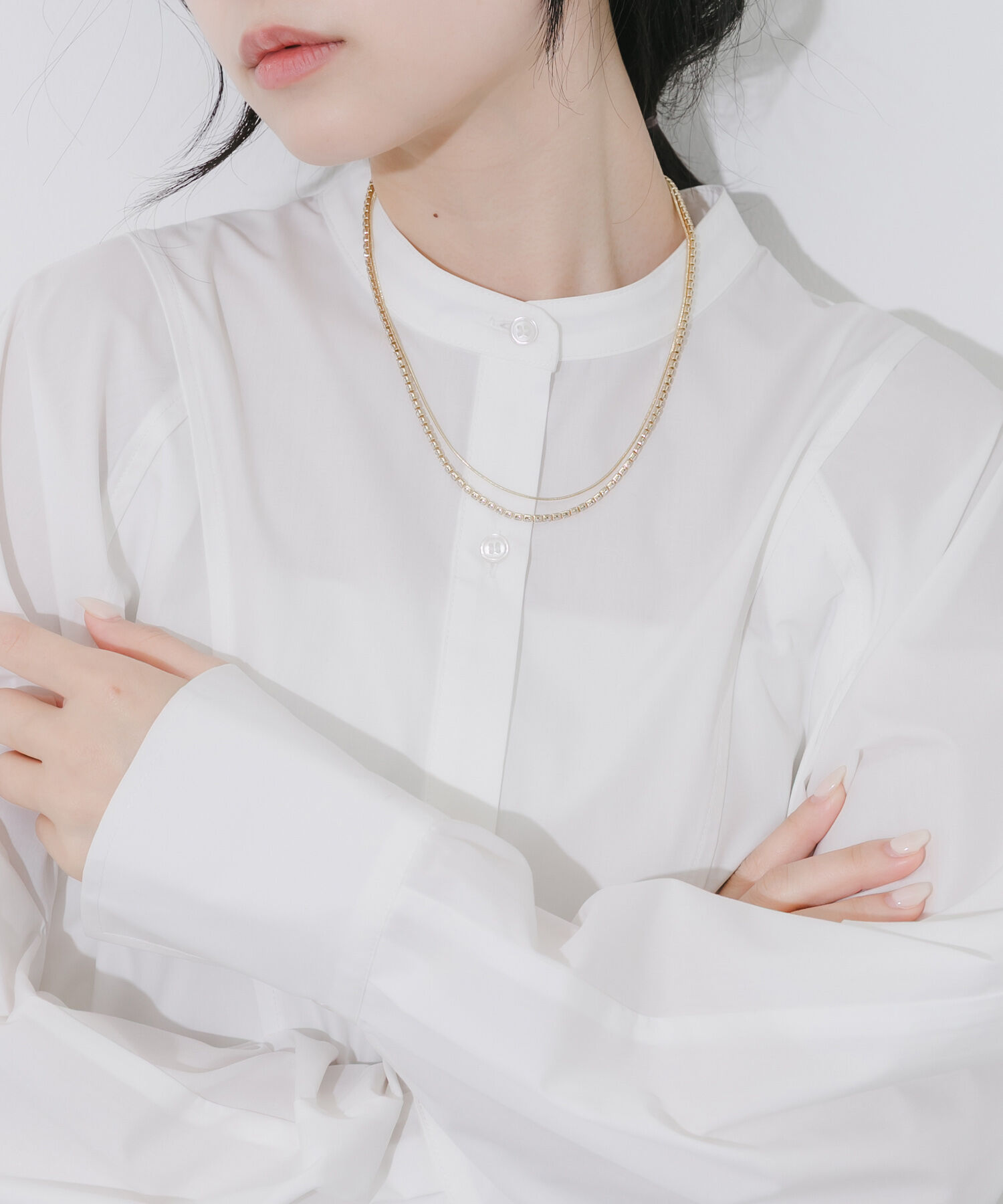 SMELLY「ビジューレイヤードネックレス」|ネックレス|