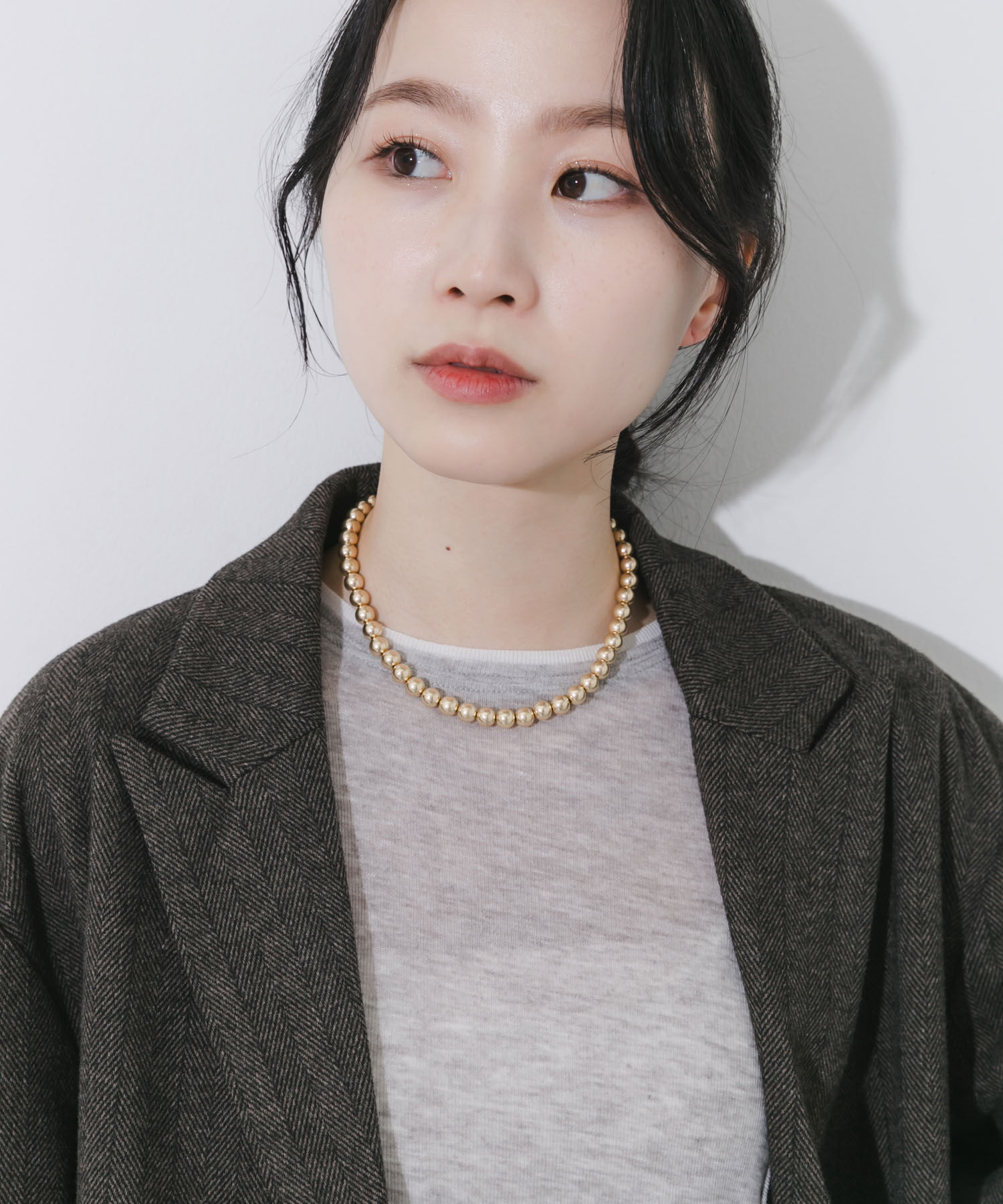 SMELLY「メタルボールマンテルネックレス」|ネックレス|