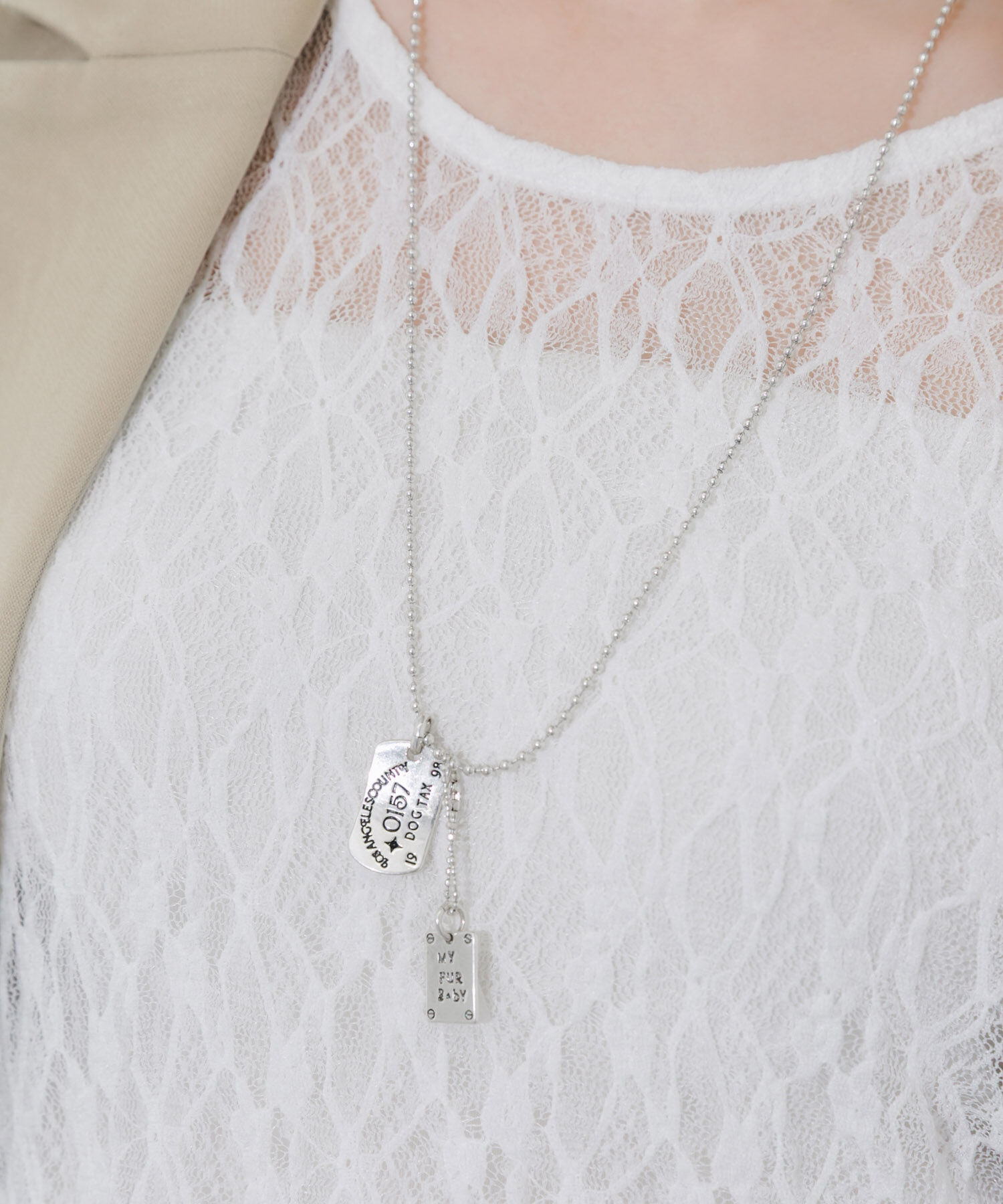 SMELLY「ヴィンテージチックプレートネックレス」|ネックレス|