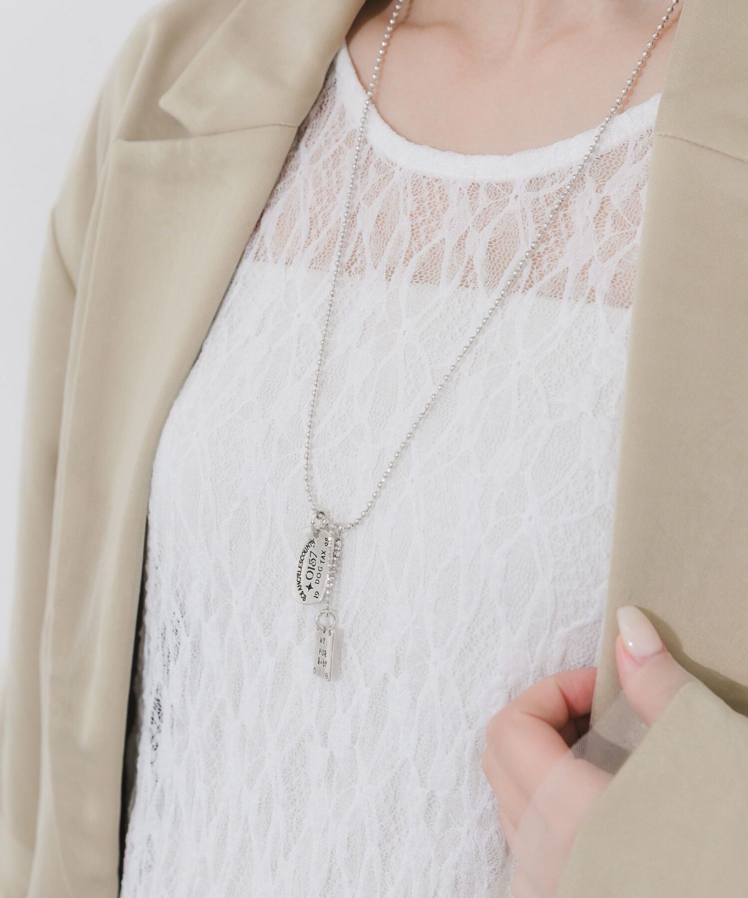 SMELLY「ヴィンテージチックプレートネックレス」|ネックレス|