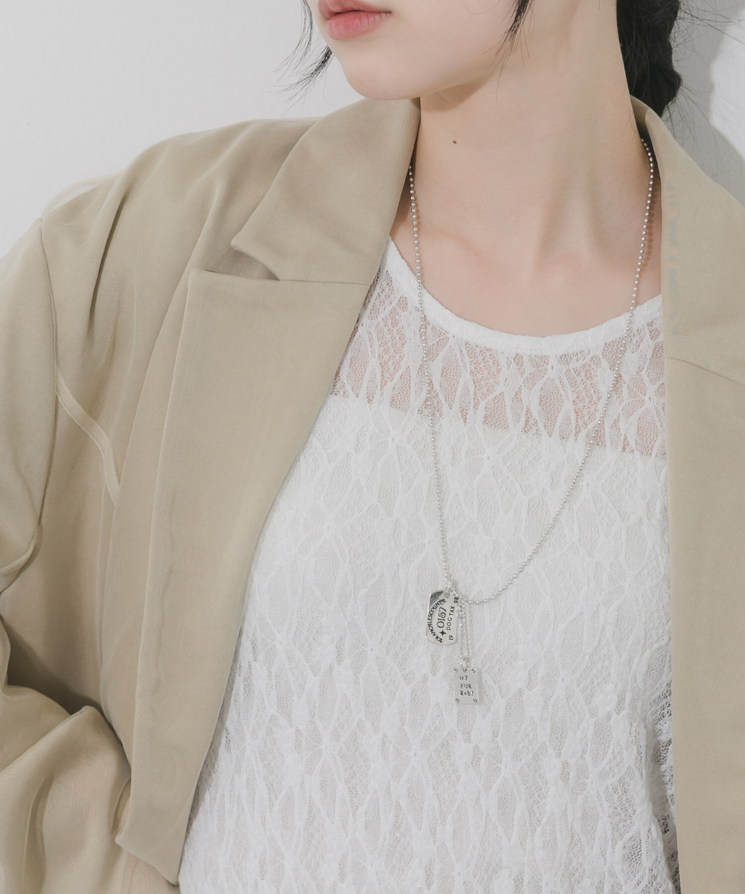 SMELLY「ヴィンテージチックプレートネックレス」|ネックレス|