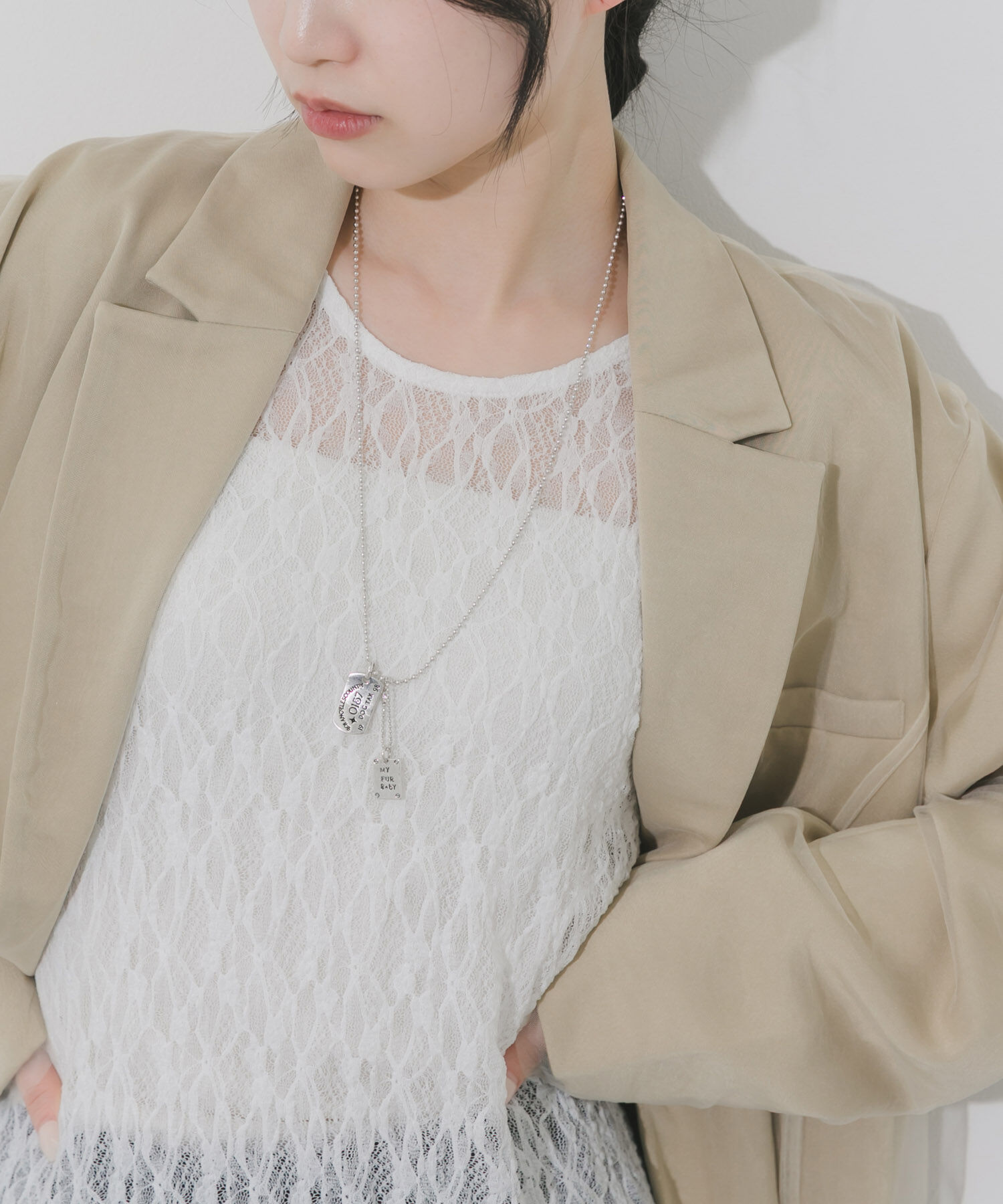 SMELLY「ヴィンテージチックプレートネックレス」|ネックレス|